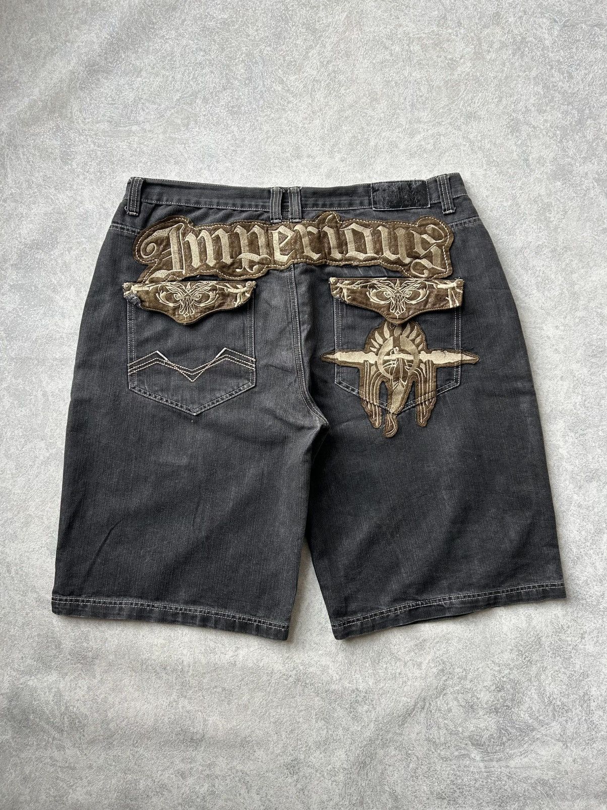 Imperious Y2K Vintage Imperious Embroidered Baggy Jorts JNCO Style Size US 42 / EU 58 - 1 Thumbnail