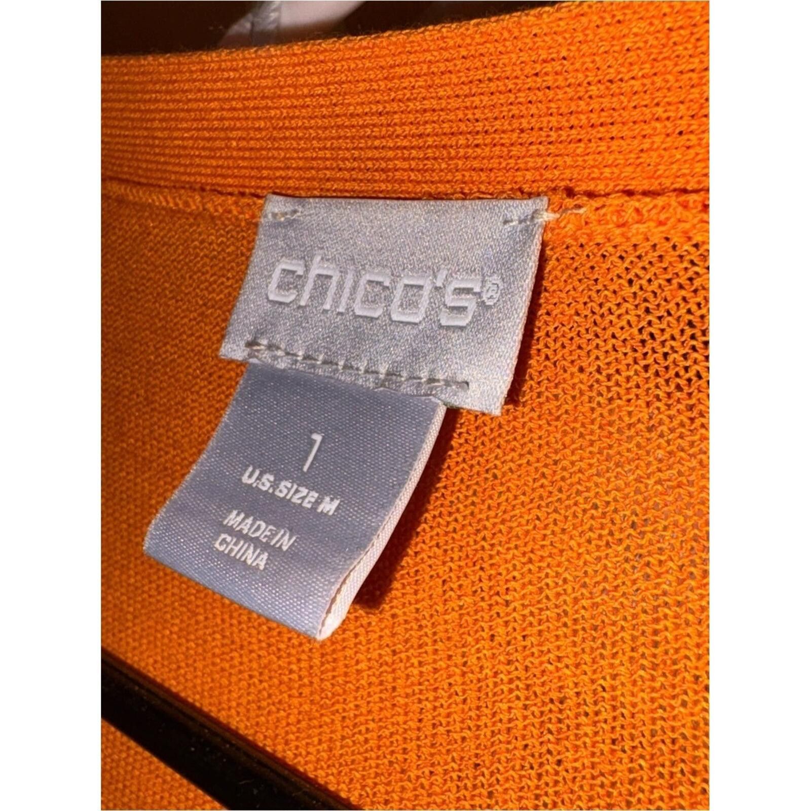 Chicos Chico's Ombre Cardigan Sweater - Orange, Cream & Pink Size M / US 6-8 / IT 42-44 - 3 Thumbnail