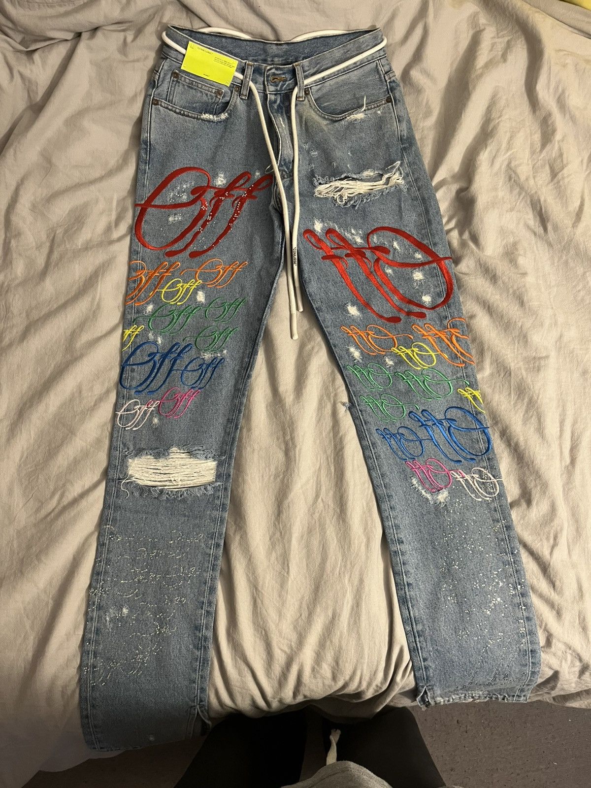 Ev Bravado Ev bravado rhinestone embroidered denim Size US 30 / EU 46 - 1 Thumbnail
