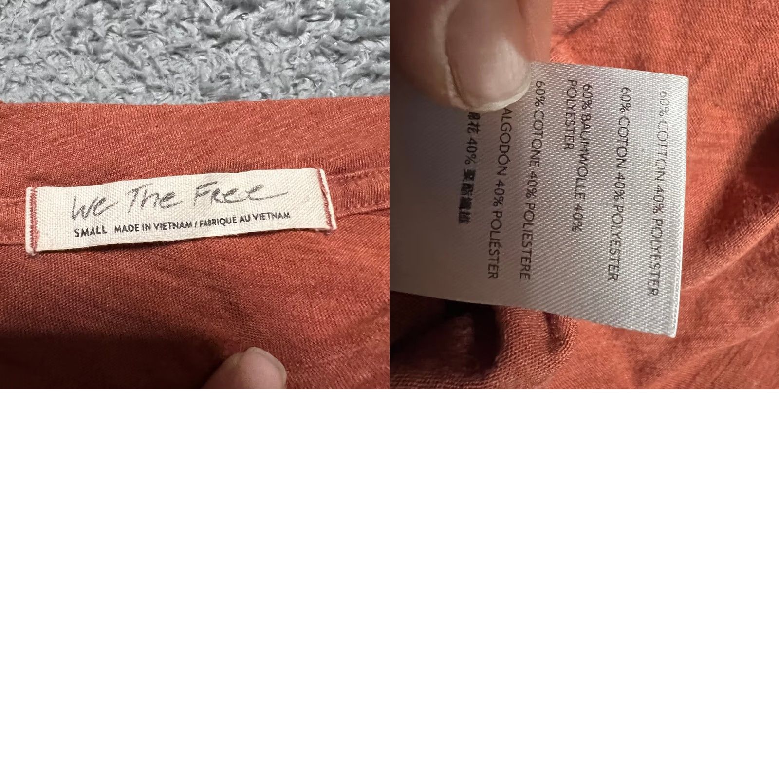 Free People Free People We The Dress Tunic Shirt Womens Small Oversized Orange Long Sleeve Size S / US 4 / IT 40 - 8 Thumbnail