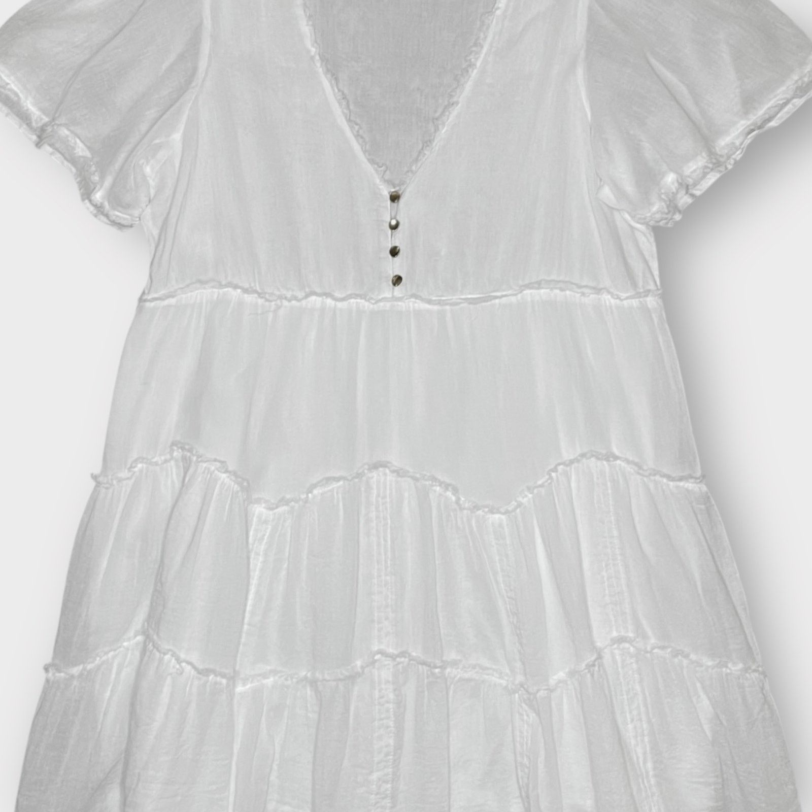 Show Me Your MuMu Show Me Your Mumu Alyssa Puff Sleeve Summer Mini Dress Size L / US 10 / IT 46 - 11 Thumbnail
