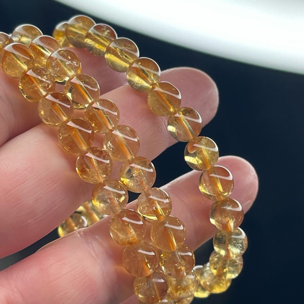 Other Citrine beaded stretch bracelet ONE NEW reiki meditation cry Size ONE SIZE - 7 Thumbnail