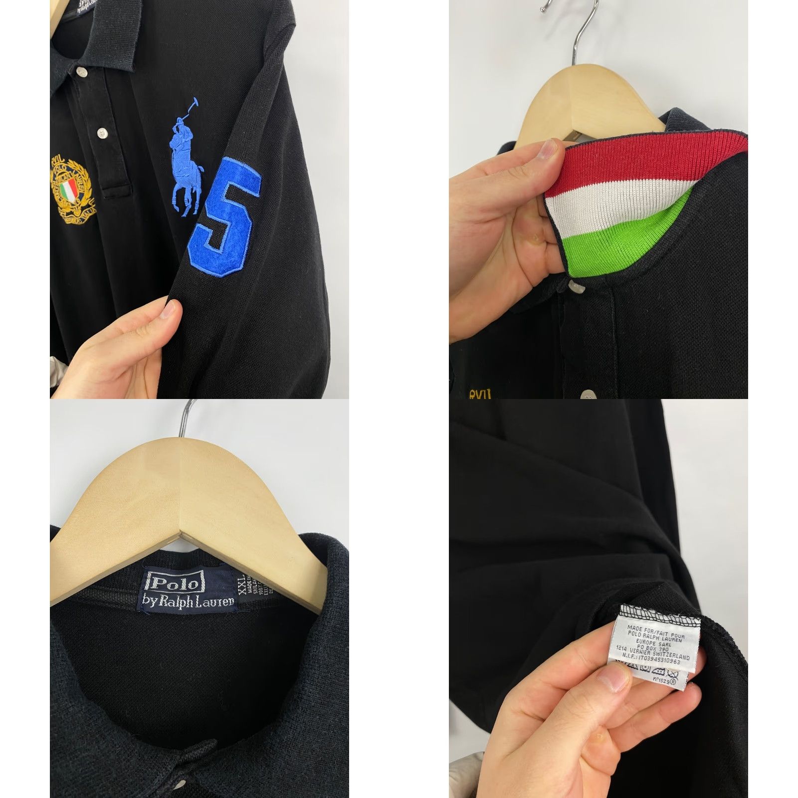 Ralph Lauren VINTAGE Ralph Lauren Polo Milano Italy Long Sleeve XL/XXL Black 90s Mens Polo Size US XL / EU 56 / 4 - 8 Thumbnail
