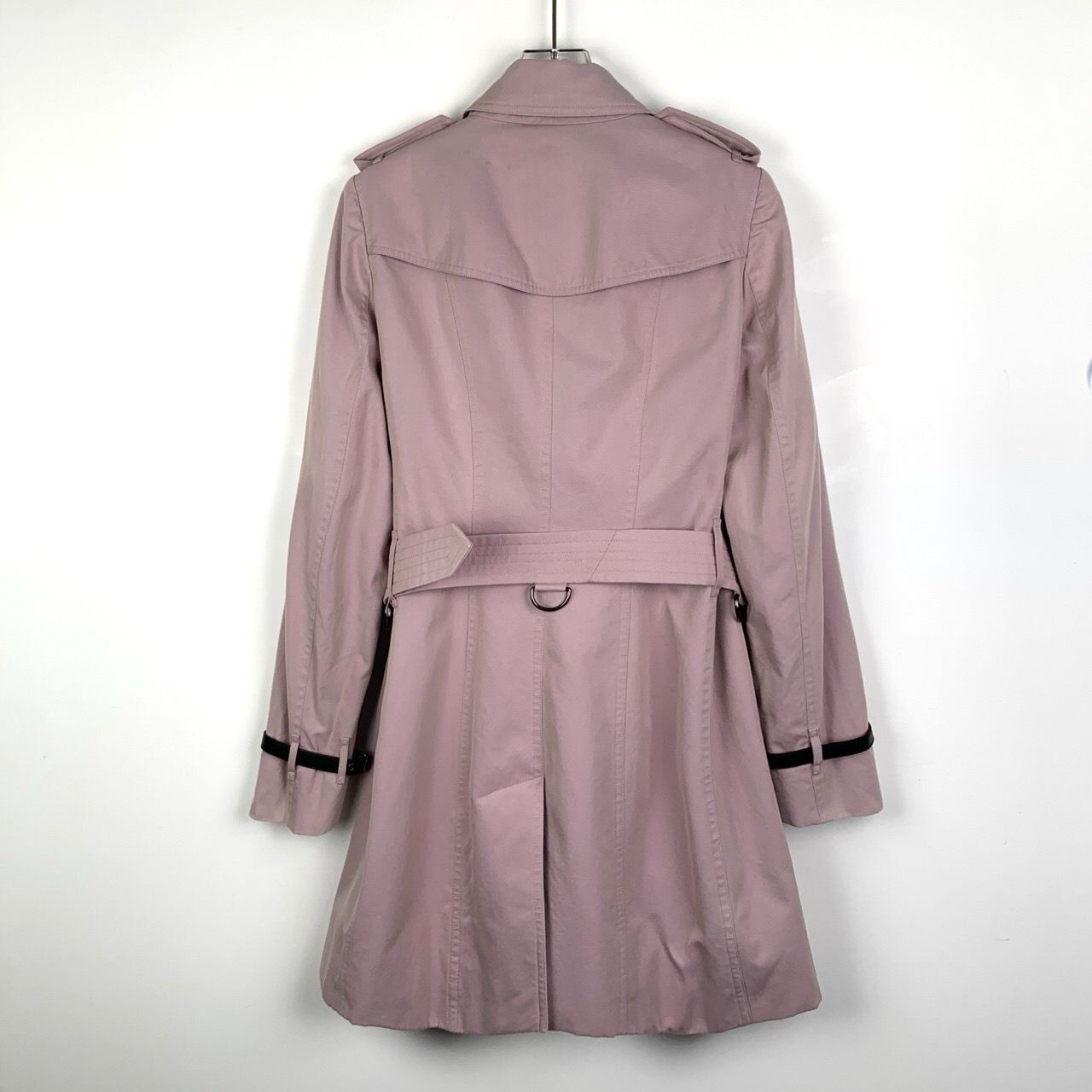 Burberry Burberry Purple Double-Breasted Belted Trench Coat, Size 38S Size S / US 4 / IT 40 - 8 Thumbnail