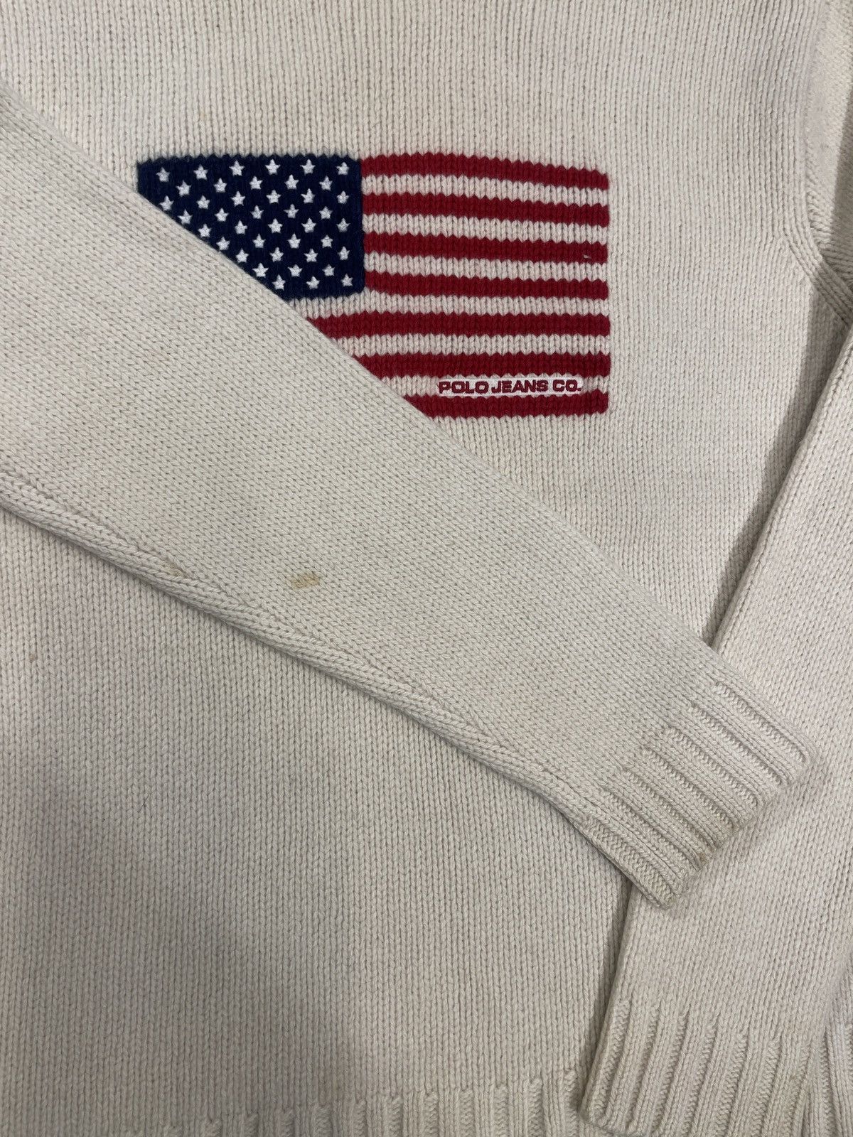 Polo Ralph Lauren × Vintage Polo Ralph Lauren American Flag Sweater Size US XL / EU 56 / 4 - 15 Thumbnail
