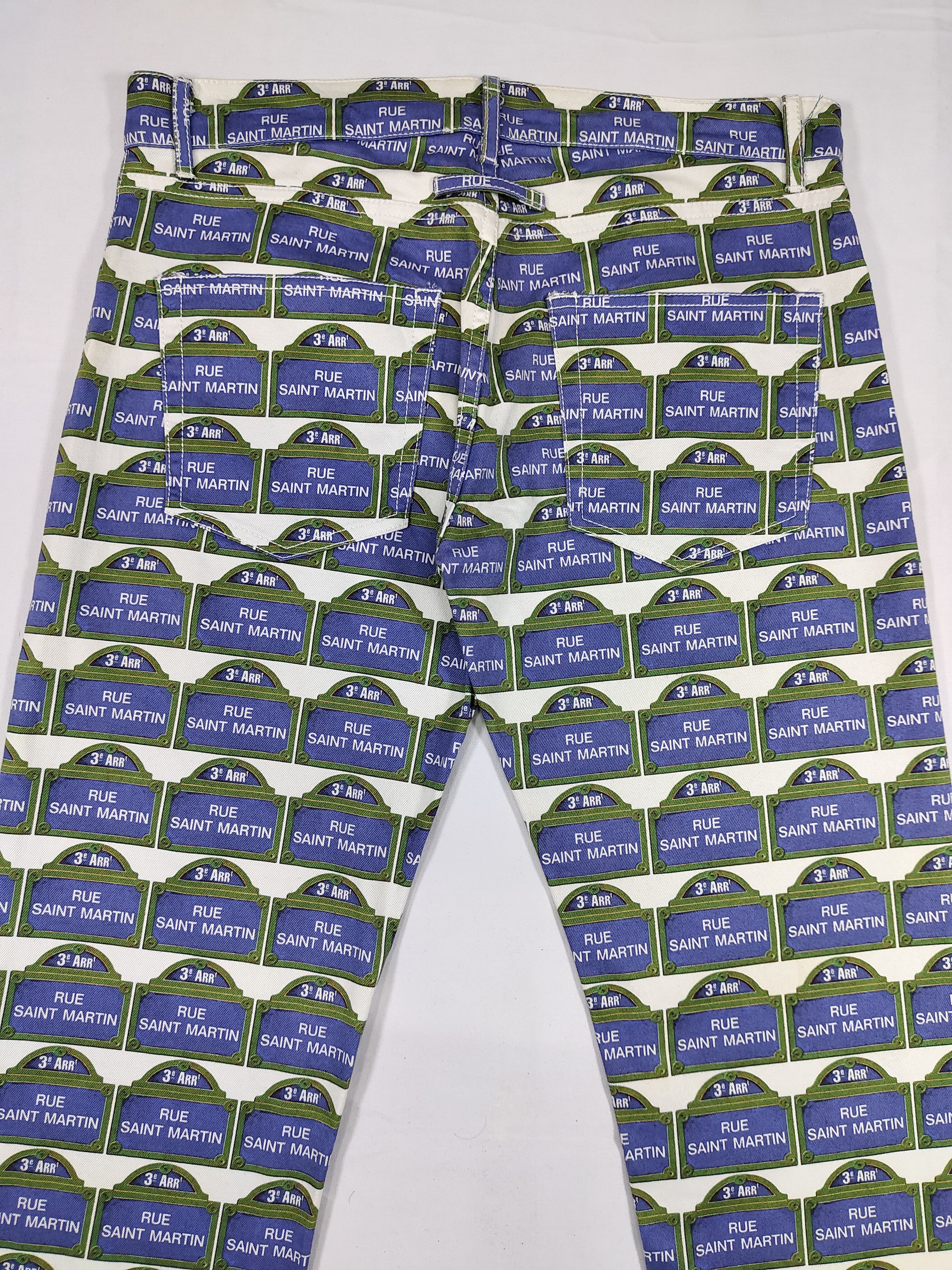 Jean Paul Gaultier JPG❤️‍🔥Paris Street Archive AOP Rue Saint Martin Print Jean Size US 31 - 6 Thumbnail
