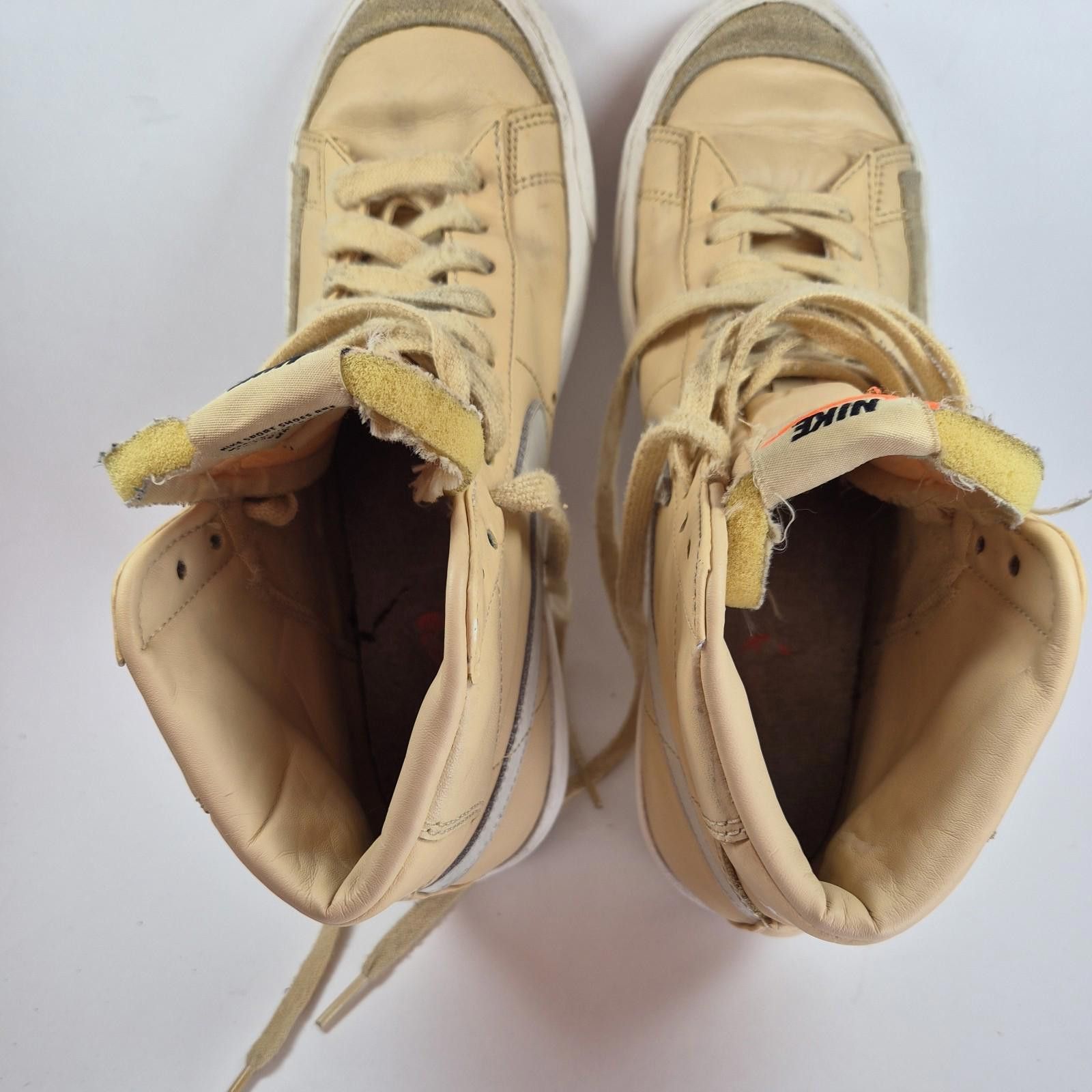Nike Nike Womens 9 Blazer High Top Sneakers Tan Pink Faux Leather Size US 9 / IT 39 - 8 Thumbnail