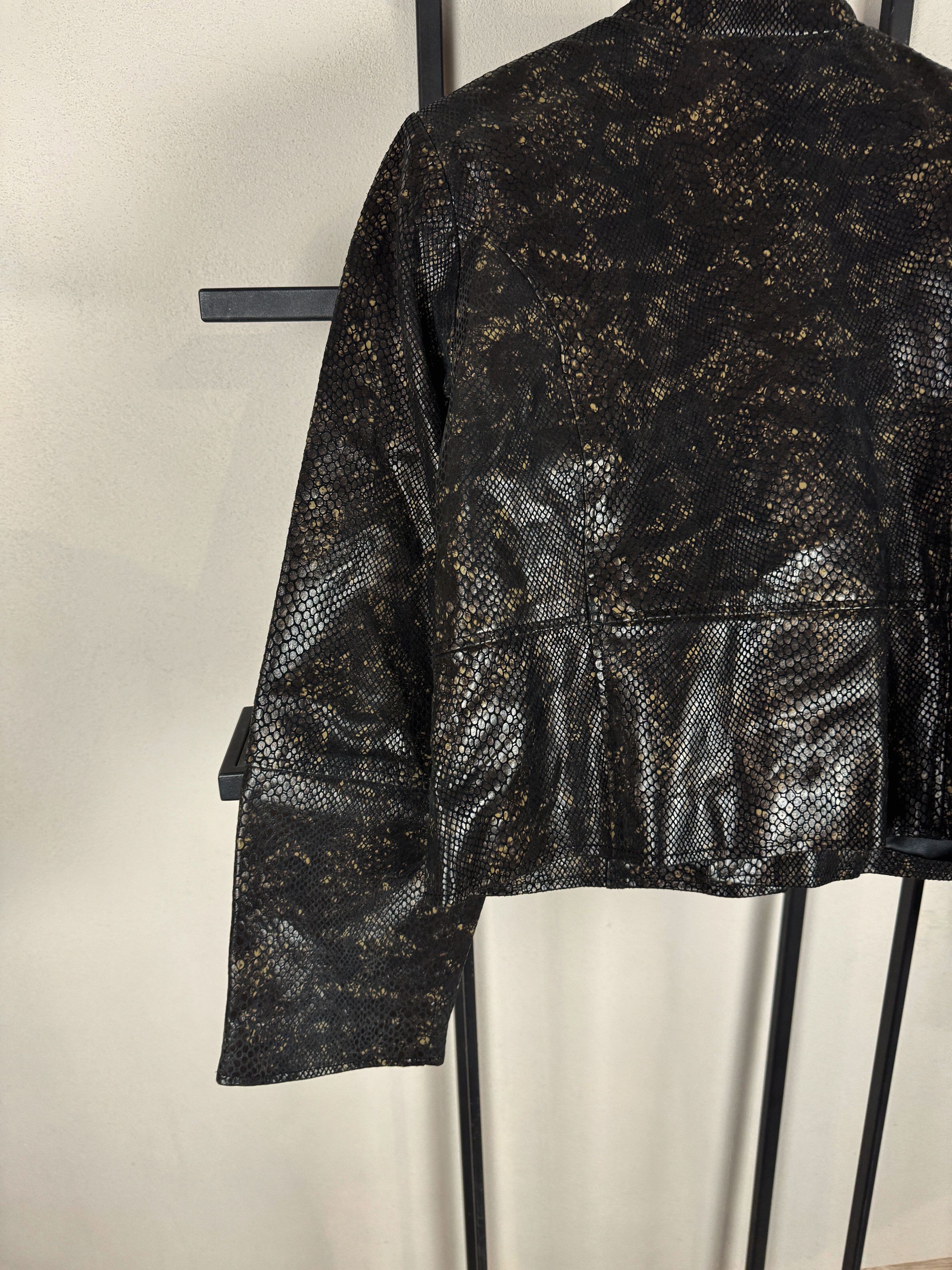 Yohji Yamamoto Black Snake Embossed Leather Jacket Minimal Archive Y2K Size US S / EU 44-46 / 1 - 6 Thumbnail