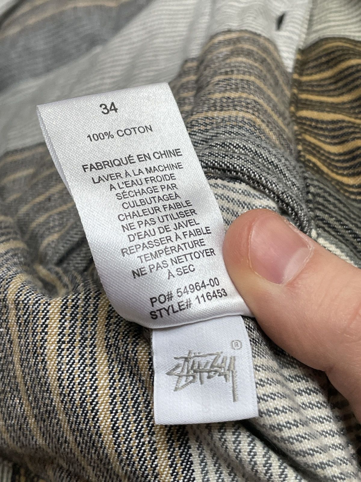 Stussy Stussy striped cargo work pants Size US 34 / EU 50 - 10 Thumbnail