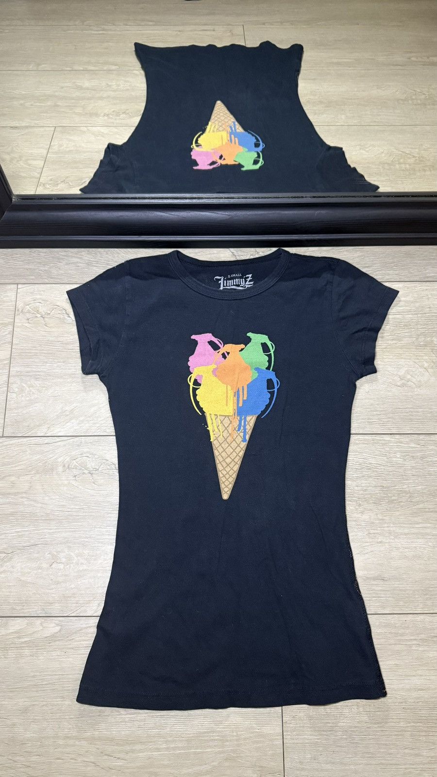 Juicy Couture Y2K 2000s Women’s Jimmy Z Ice Cream Grenade Outline All Over Size XS / US 0-2 / IT 36-38 - 2 Thumbnail