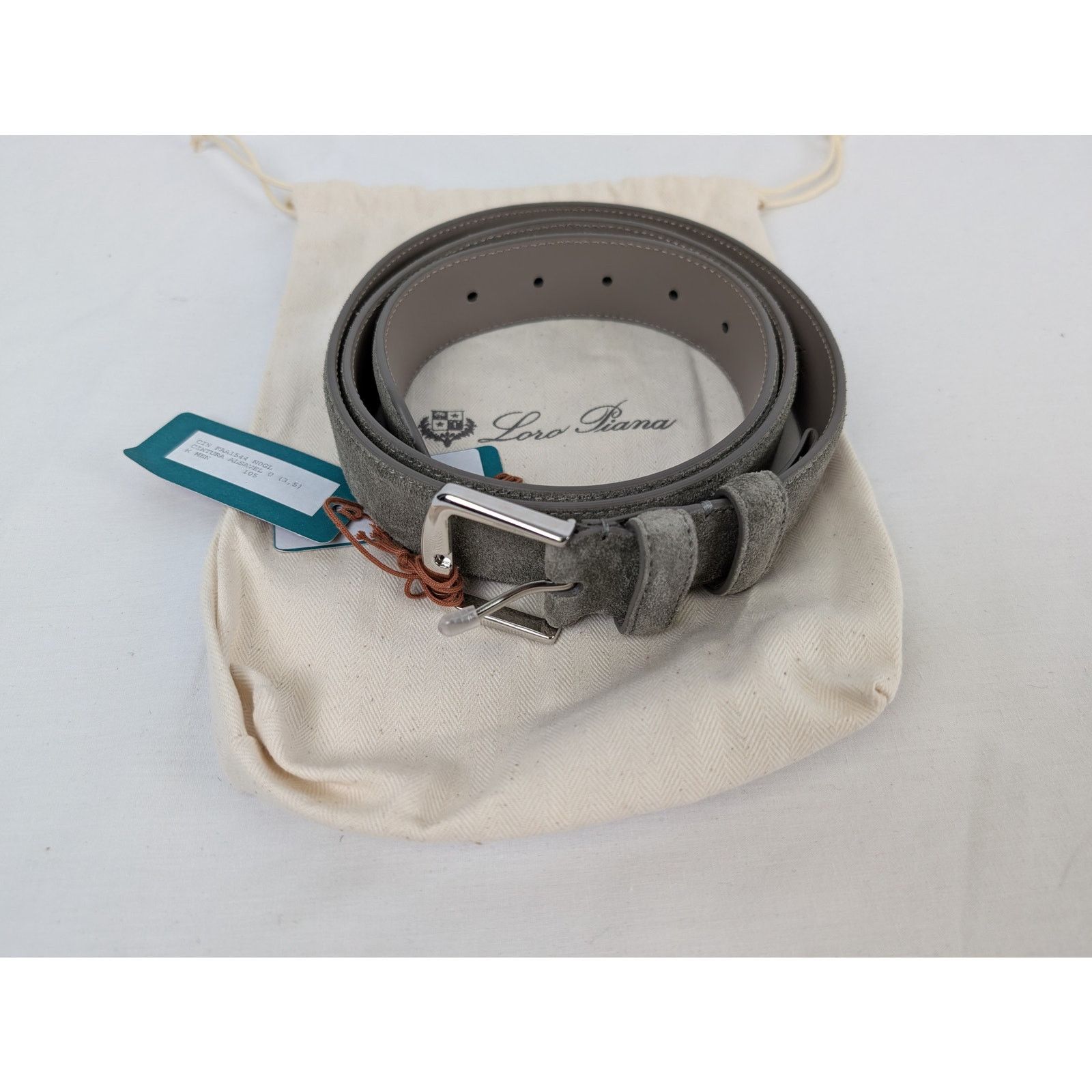 Loro Piana o1rshd1 Size:105/100% Dyed Calf Leather Cintura Alsaval Belt Size 42 - 16 Thumbnail