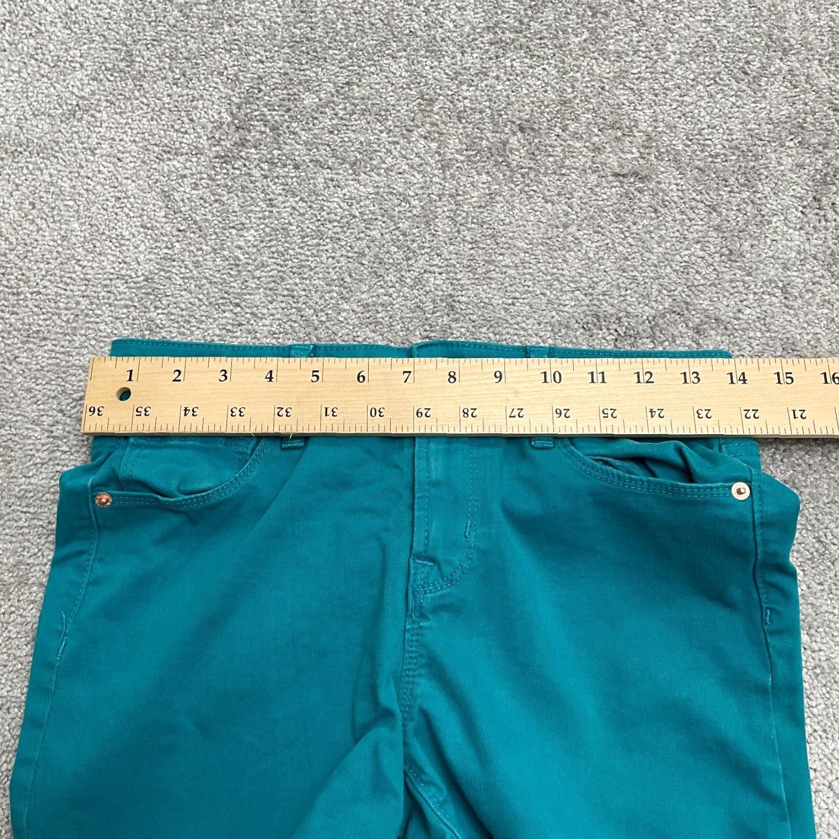 Old Navy Old Navy Rockstar Skinny Denim Jeans Womens 6 Teal Blue Mid Rise Stretch 28x26 Size 28" / US 6 / IT 42 - 7 Thumbnail