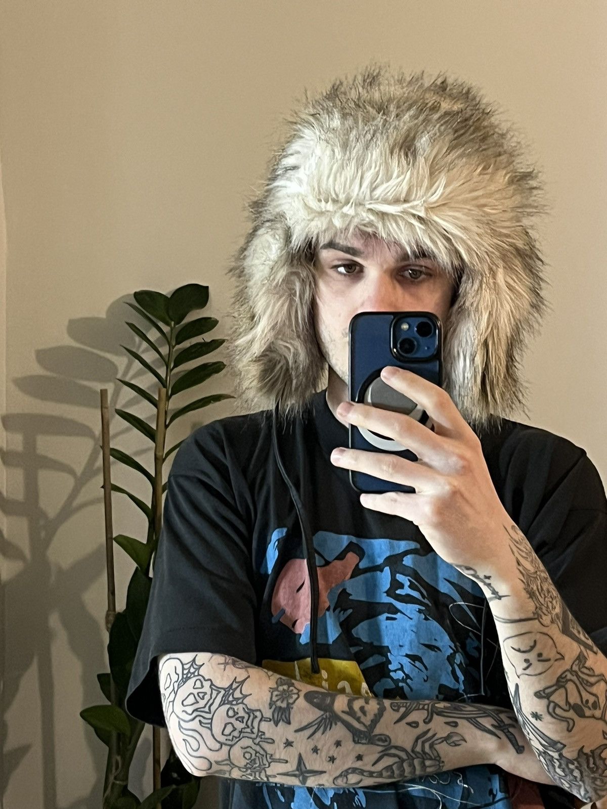 Other faux fur ushanka fuzzy hat y2k Vintage Size ONE SIZE - 2 Thumbnail