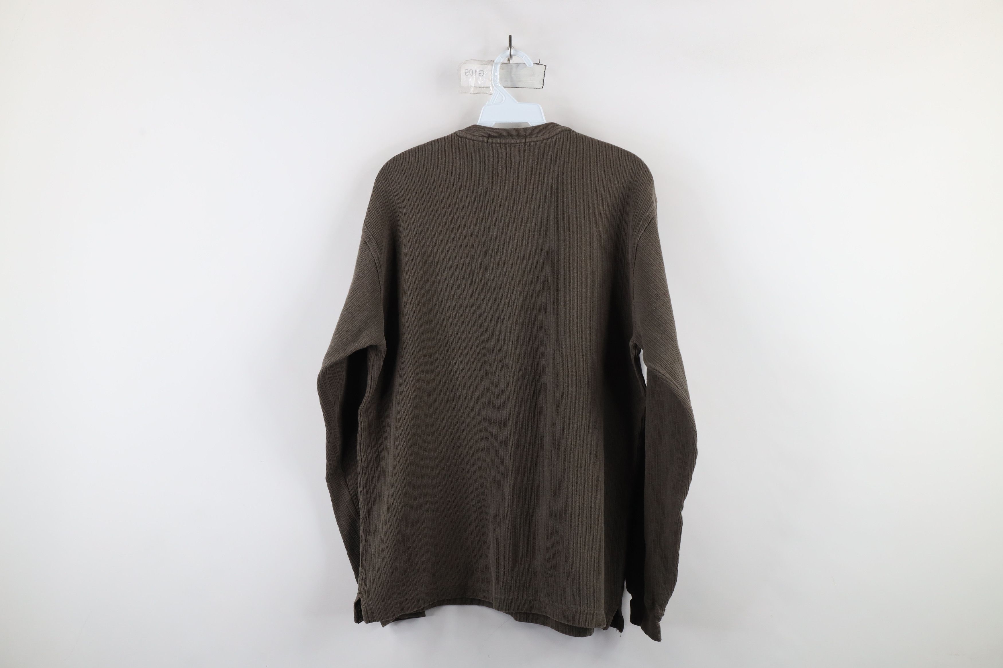 Vintage Vintage 90s Streetwear Heavy Ribbed Knit Henley T-Shirt Size US L / EU 52-54 / 3 - 8 Thumbnail