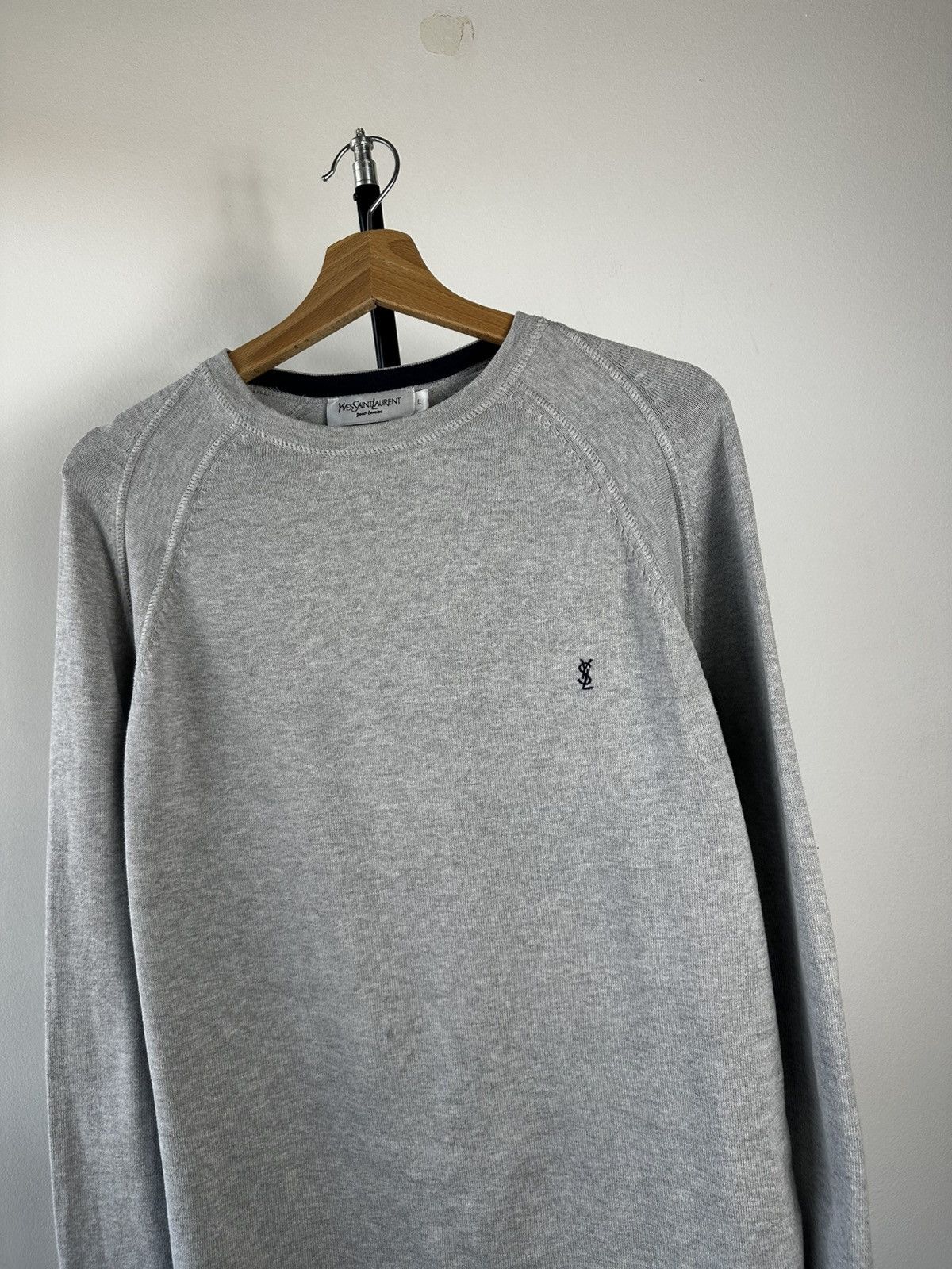 Yves Saint Laurent Vintage Yves Saint Laurent Pour Homme Raglan Knit Sweater Size US L / EU 52-54 / 3 - 2 Thumbnail