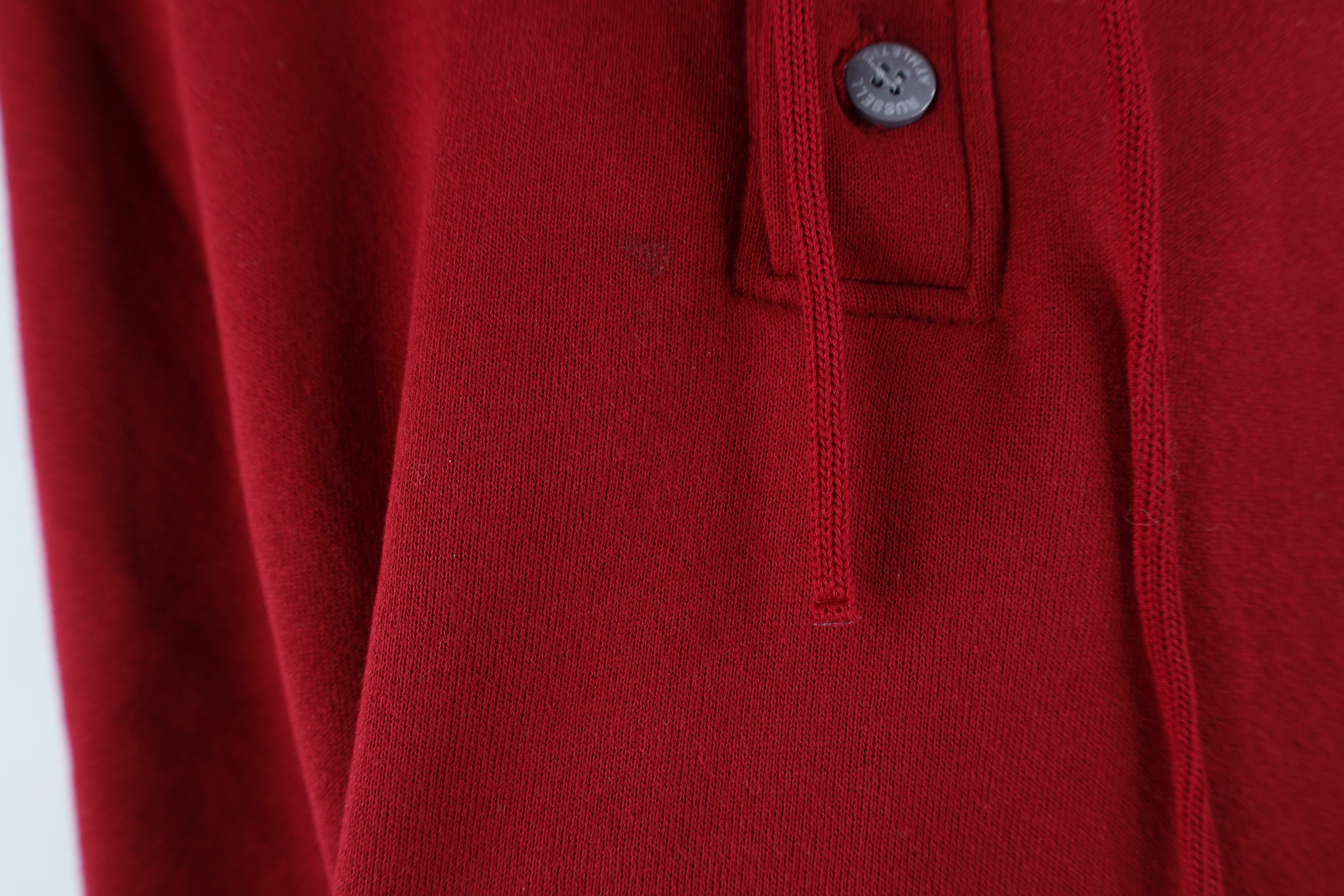 Russell Athletic × Vintage Vintage 90s Russell Athletic Henley Hoodie Sweatshirt USA Size US XL / EU 56 / 4 - 5 Thumbnail