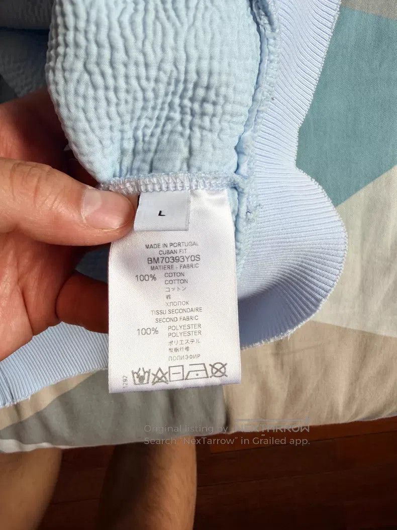 Givenchy Givenchy Haze Blue Ripped Letter Distressed Logo Sweatshir Size US L / EU 52-54 / 3 - 2 Thumbnail