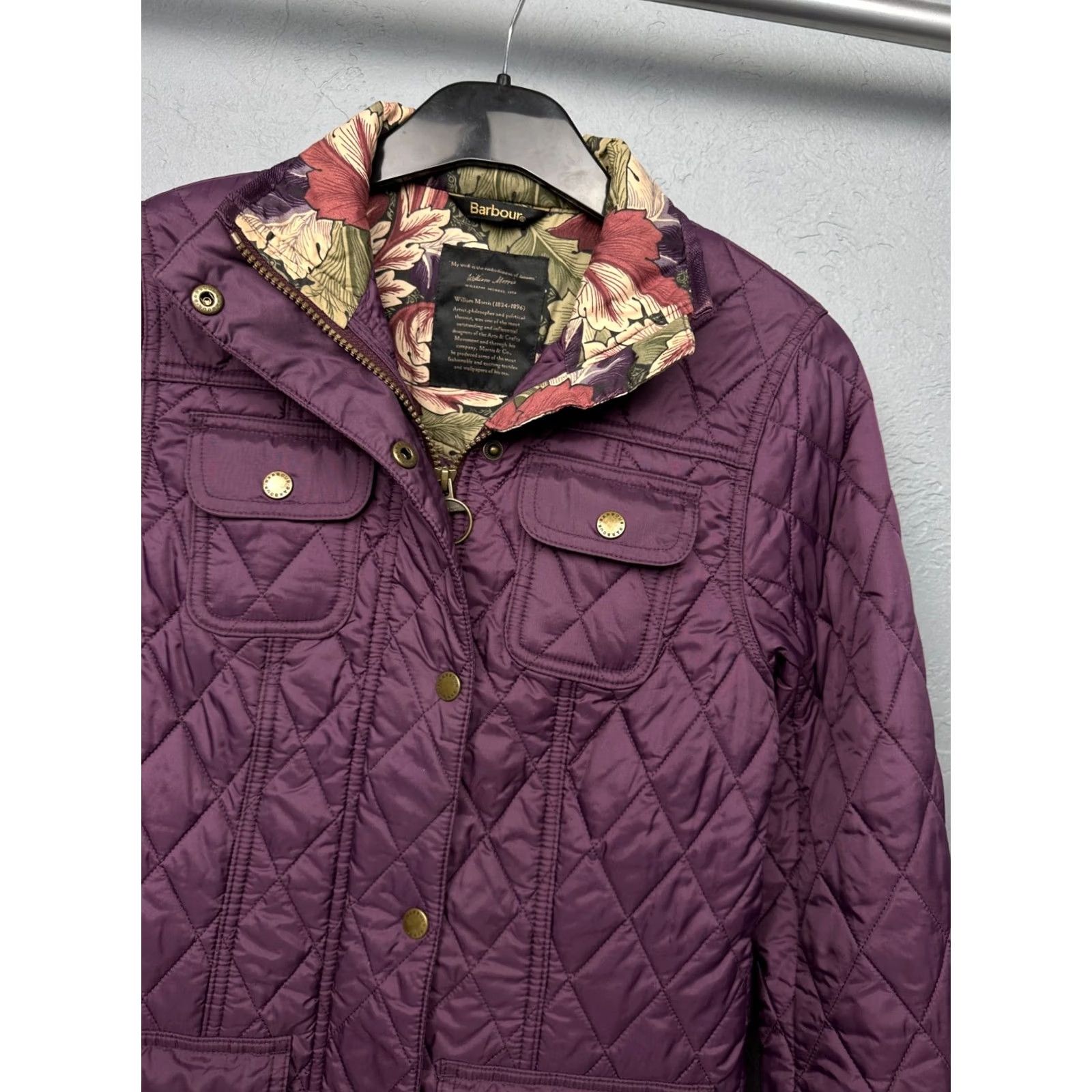 Barbour VINTAGE Barbour Ruskin Quilted Jacket Womens Barbour William Morris Jacket UK 8 QS Size S / US 4 / IT 40 - 2 Thumbnail