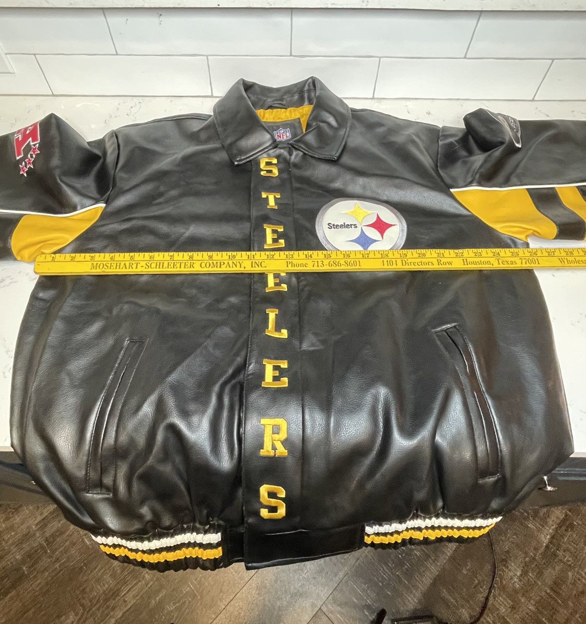 G-III Pittsburgh Steelers NFL GIII Faux Leather Jacket NWT Sz Lg Size US L / EU 52-54 / 3 - 5 Thumbnail