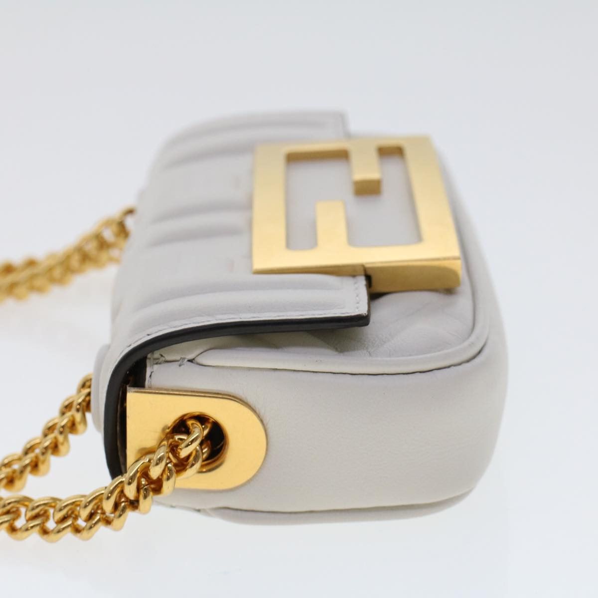 Fendi FENDI Zucca Canvas Nano Baguette Chain Shoulder Bag Leather Size ONE SIZE - 4 Thumbnail