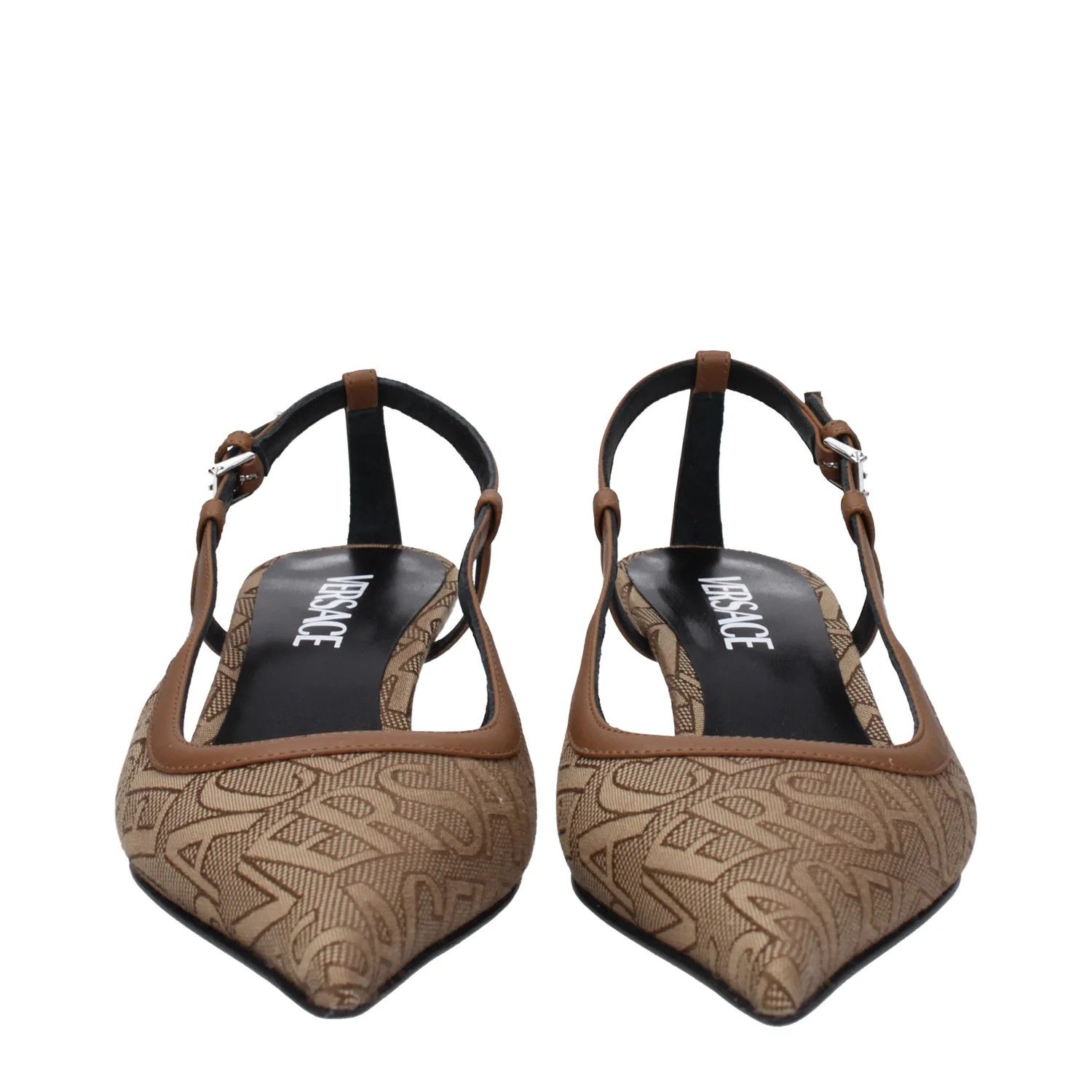 Versace ob1o1e0125 Fabric Sandals in Beige Brown Size US 6.5 / IT 36.5 - 3 Thumbnail