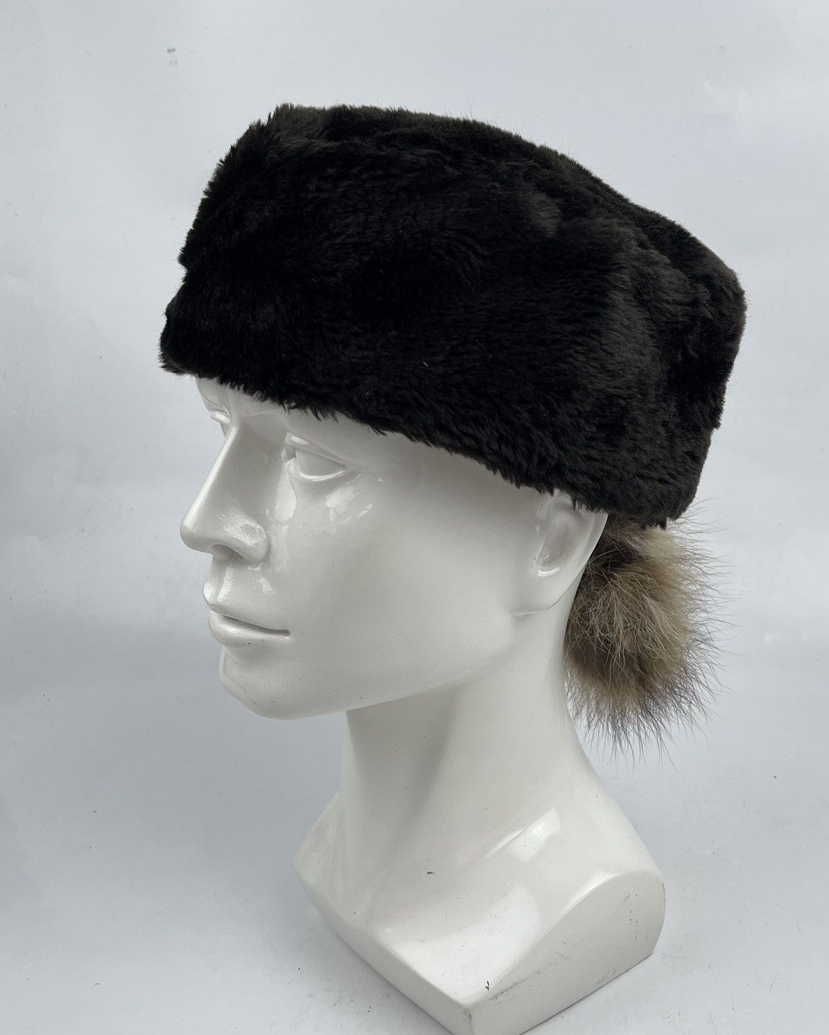 Other rabbit skin hat wit racoon tail tc26 Size ONE SIZE - 1 Thumbnail
