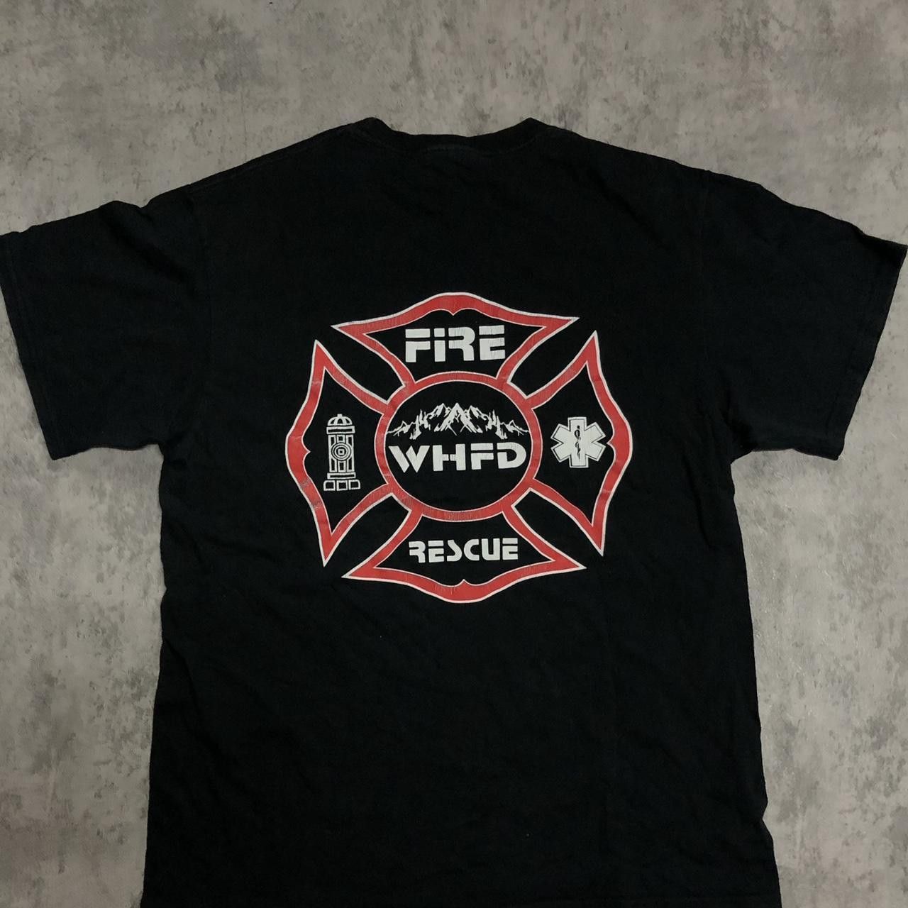 Other Black and red fire & rescue tee #firefighter Size US M / EU 48-50 / 2 - 4 Thumbnail