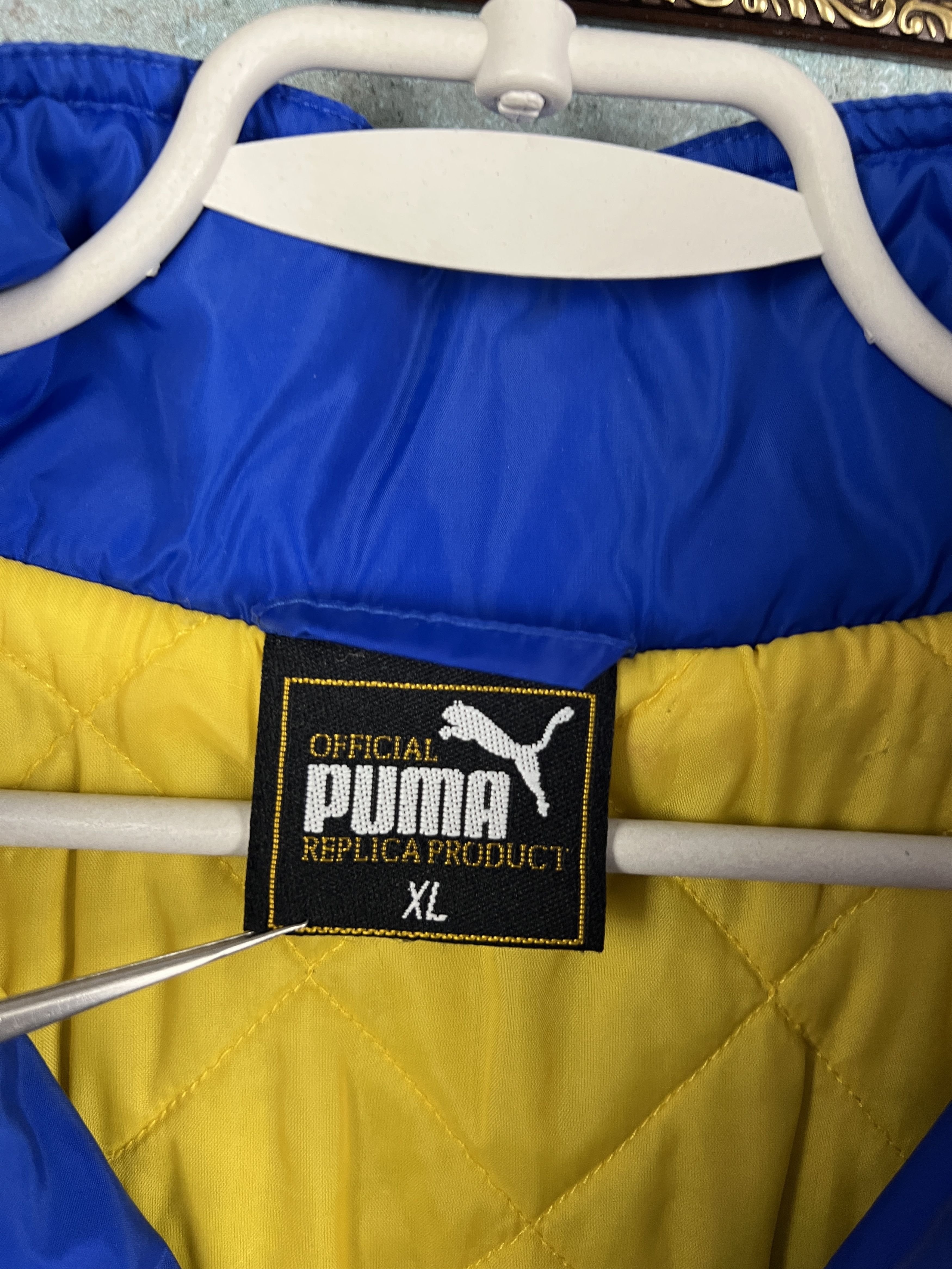 Puma Vintage 90's Puma Leeds United Football Padded Jacket Soccer Size US XL / EU 56 / 4 - 8 Thumbnail