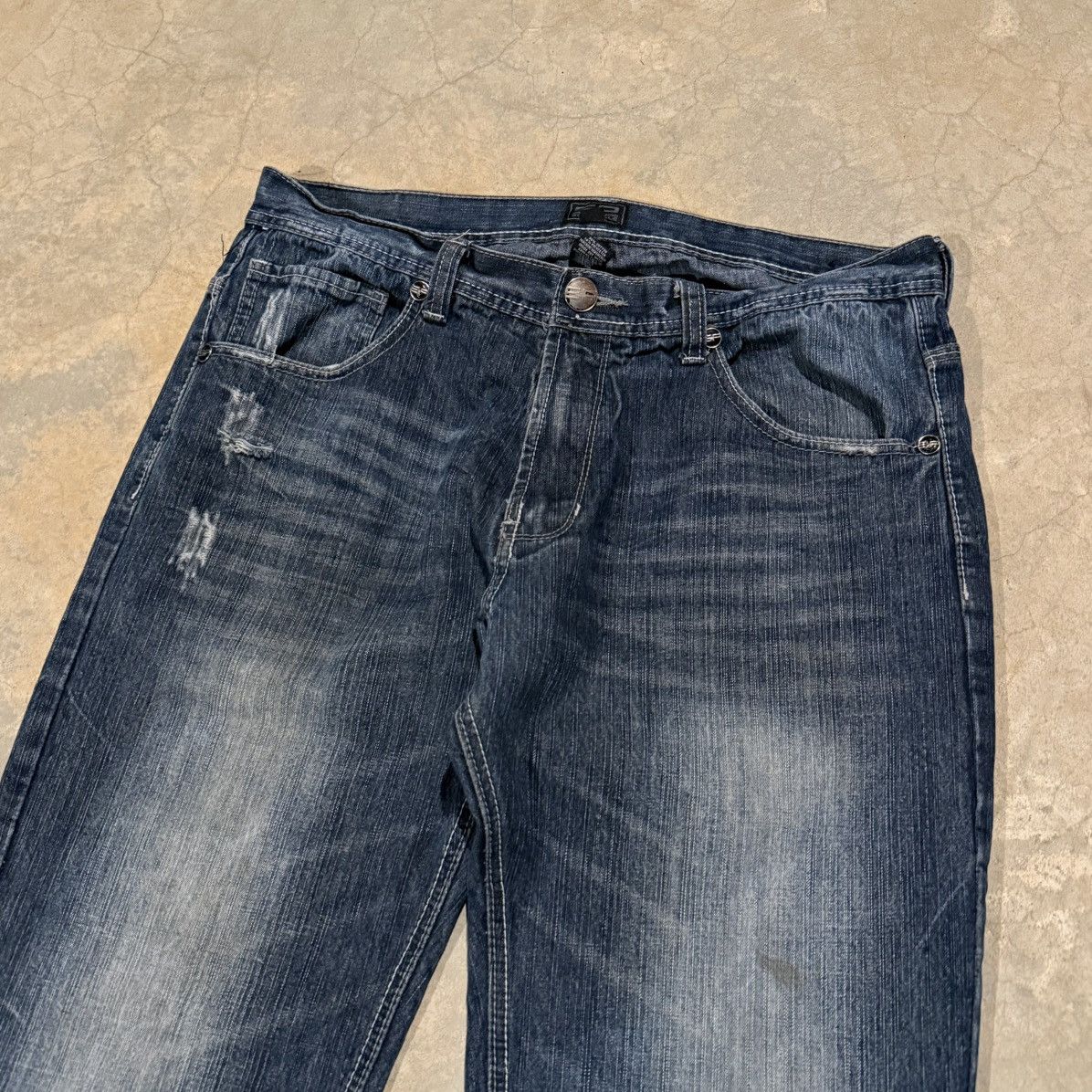 Southpole Vtg 2000s Southpole Faded Distressed Baggy Jeans ERD Grunge Size US 36 / EU 52 - 4 Thumbnail