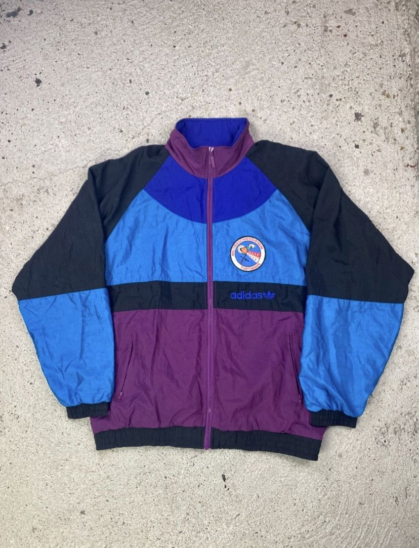 Adidas Adidas vintage track jacket windbreaker retro 90s oversized Size US XL / EU 56 / 4 - 2 Thumbnail