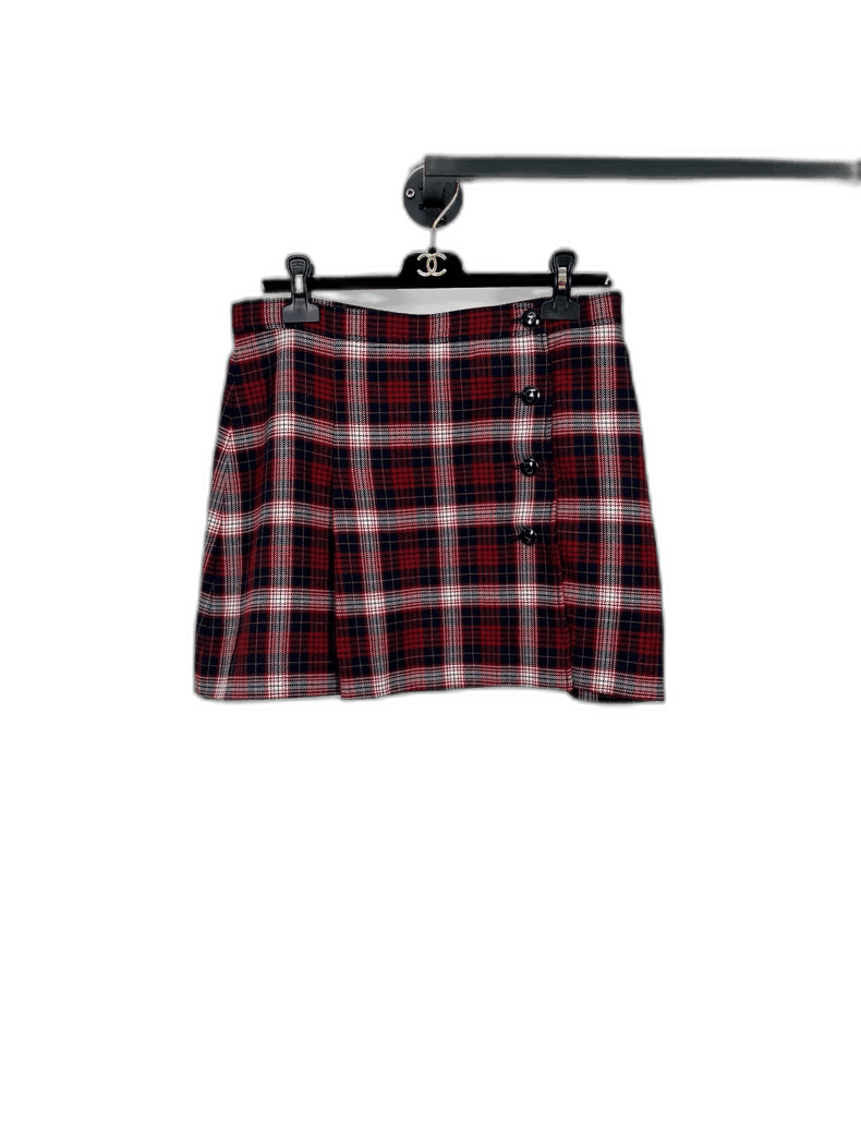 Dior Dior Plaid Wool Skirt in Excellent Condition Size 42" / US 20 - 1 Thumbnail