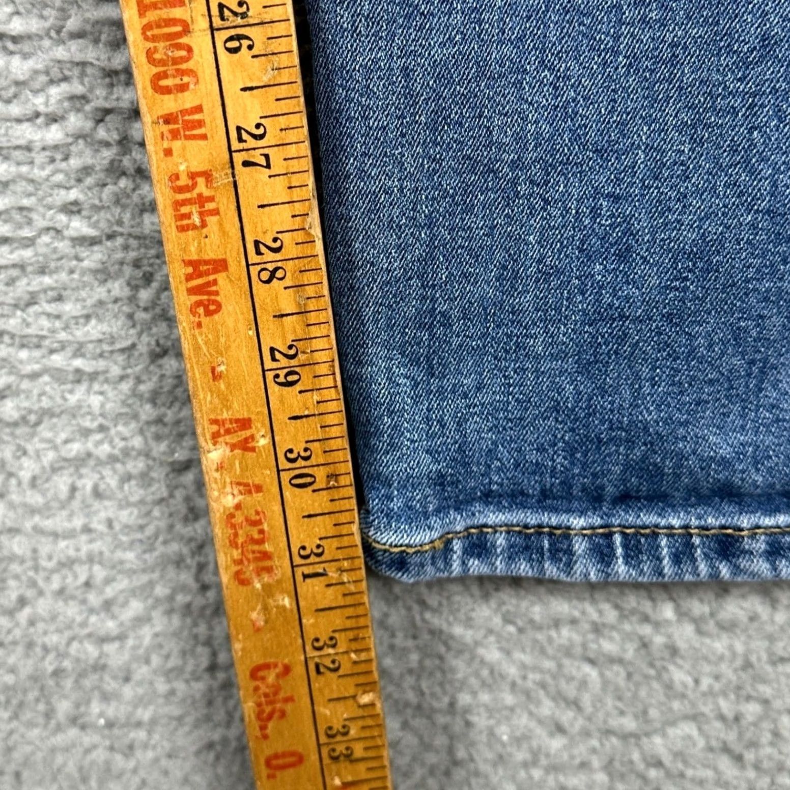 Levi's Levis 505 Jeans Men 38X32 Blue Regular Fit Straight Leg Distressed Stretch Denim Size US 38 / EU 54 - 7 Thumbnail