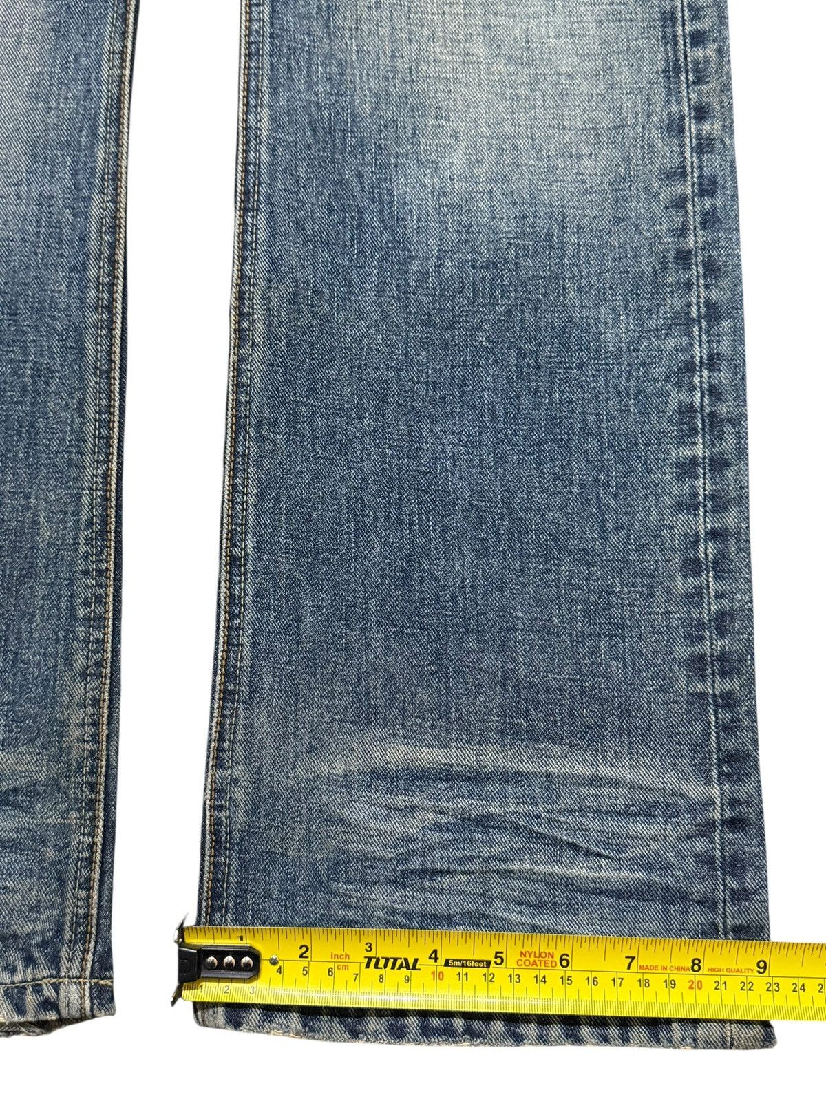 Hysteric Glamour Vintage Japanese Brand Faded Wash Whisker Wide Leg Bootcut Size US 32 / EU 48 - 15 Thumbnail
