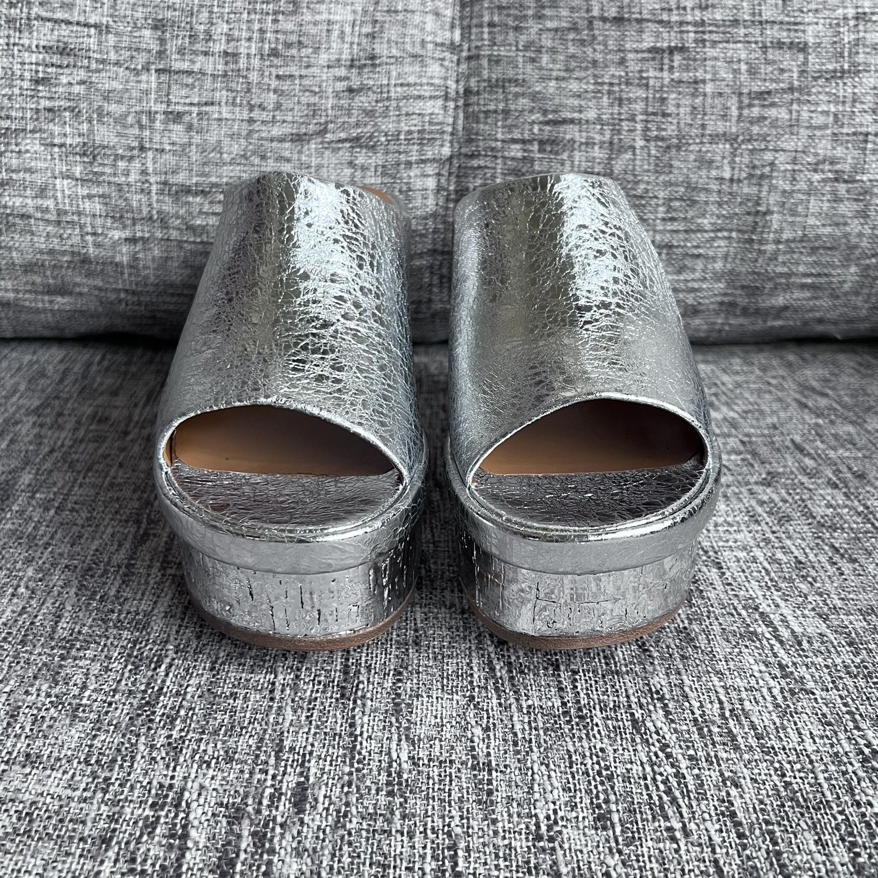Chloe Chloé Oli 45MM Metallic Leather Platform Mules, Size IT38 Size US 8 / IT 38 - 3 Thumbnail
