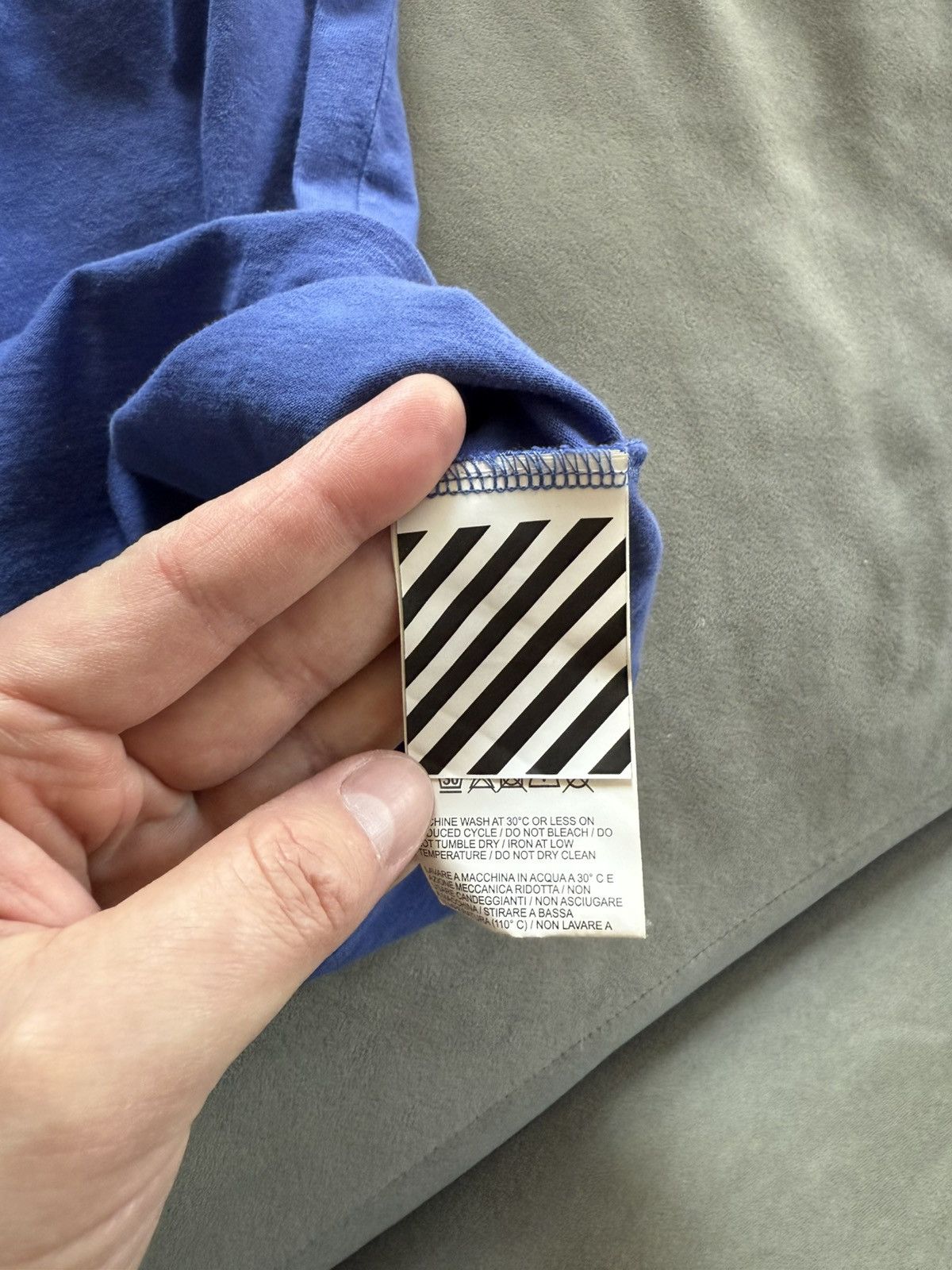 Off-White Virgil era off white motocross style blue long sleeve Size US L / EU 52-54 / 3 - 6 Thumbnail