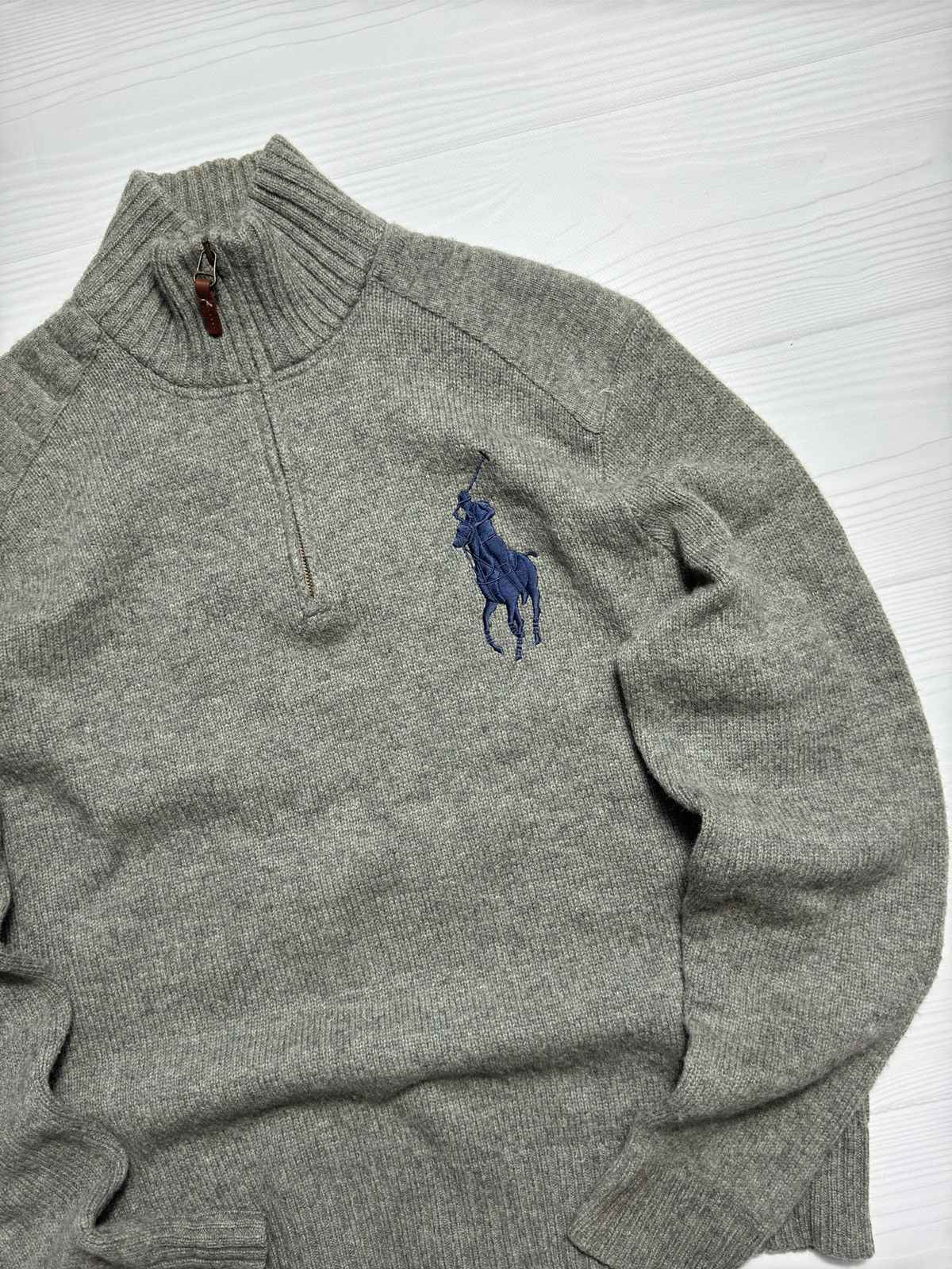 Polo Ralph Lauren × Vintage Polo Ralph Lauren 1/4 Zip Sweater Wool Size US L / EU 52-54 / 3 - 4 Thumbnail