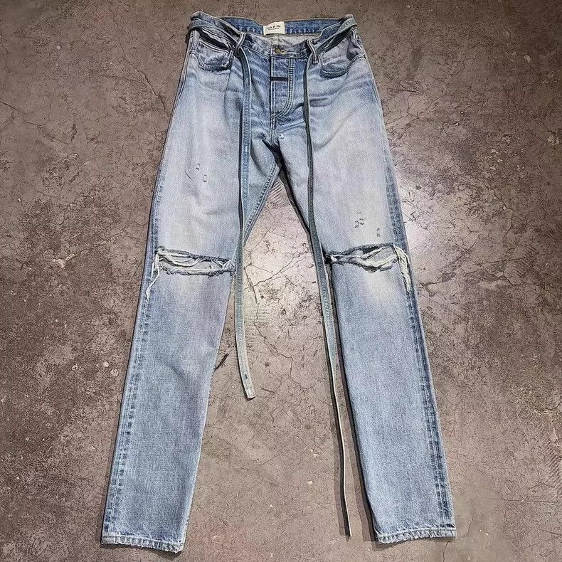 Fear of God Fear of God 6th Blue Distressed Jeans Size US 32 / EU 48 - 1 Thumbnail