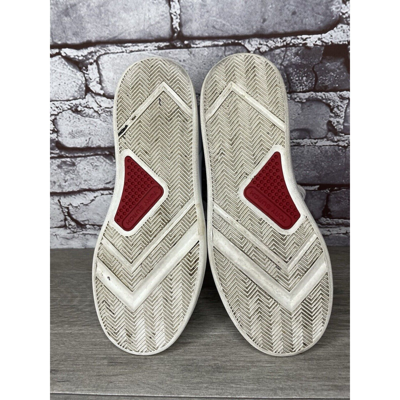 Tory Burch TORY BURCH Howell Court White Leather Red Sneakers Shoes Wom Size US 6.5 / IT 36.5 - 16 Thumbnail