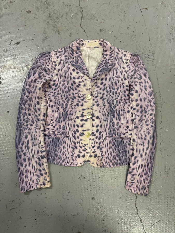 SS2000 Roberto Cavalli Pink Leopard Blazer Jacket