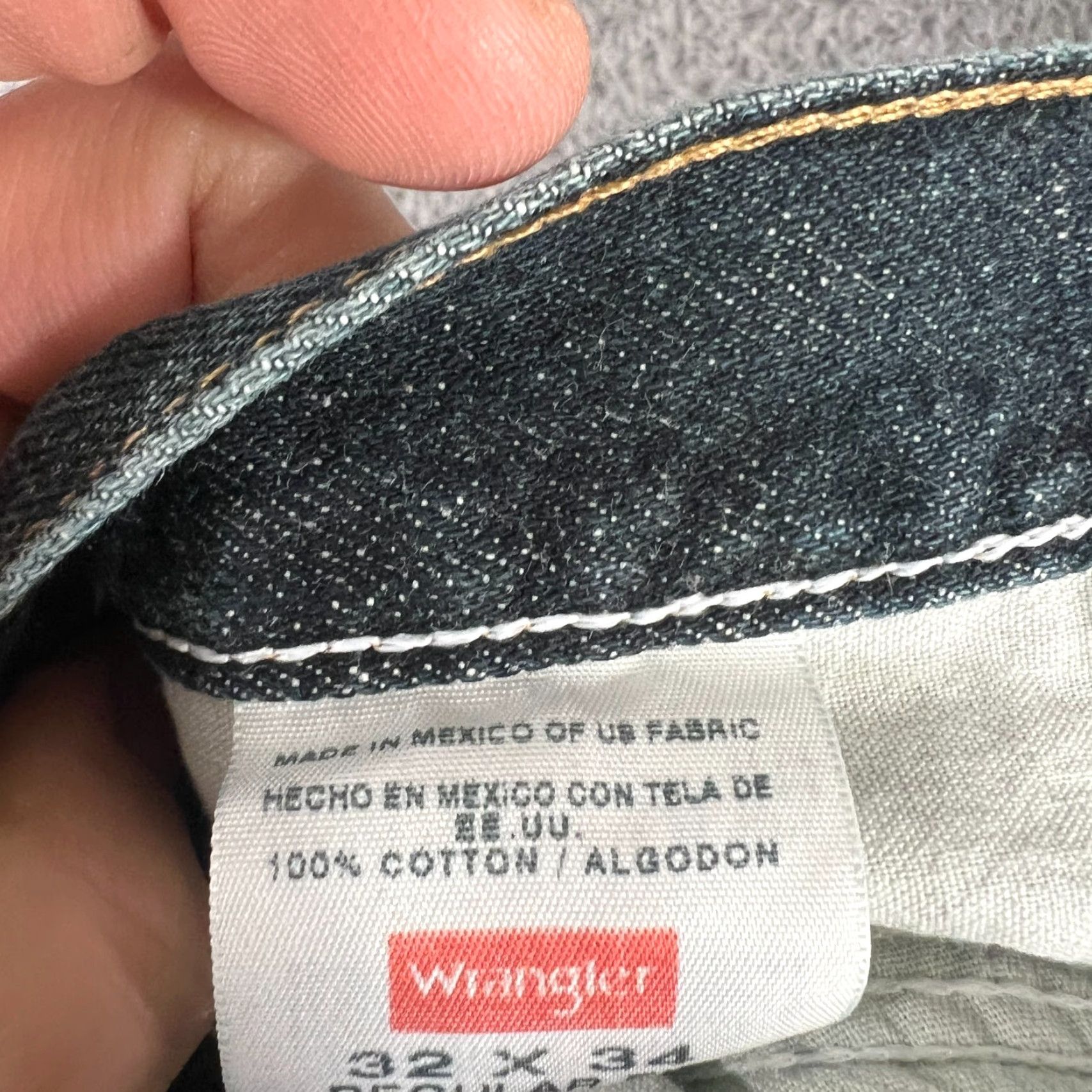 Wrangler Wrangler Jeans Mens 32x34 Blue Denim Regular Fit Straight Leg 965T1QS Size US 32 / EU 48 - 7 Thumbnail