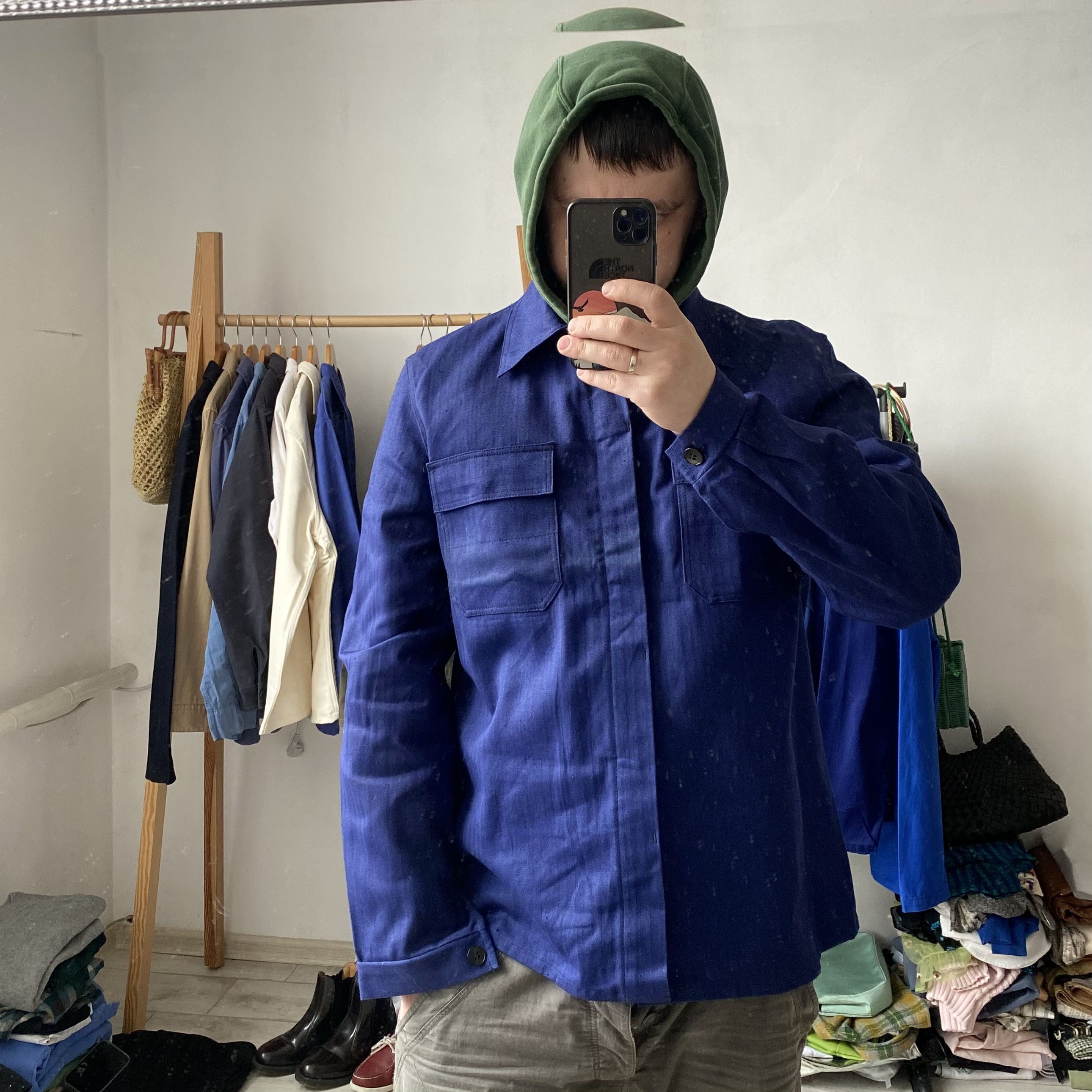 Le Laboureur Vintage 70-80s Snfor French Chore jacket Work overshirt Size US M / EU 48-50 / 2 - 2 Thumbnail