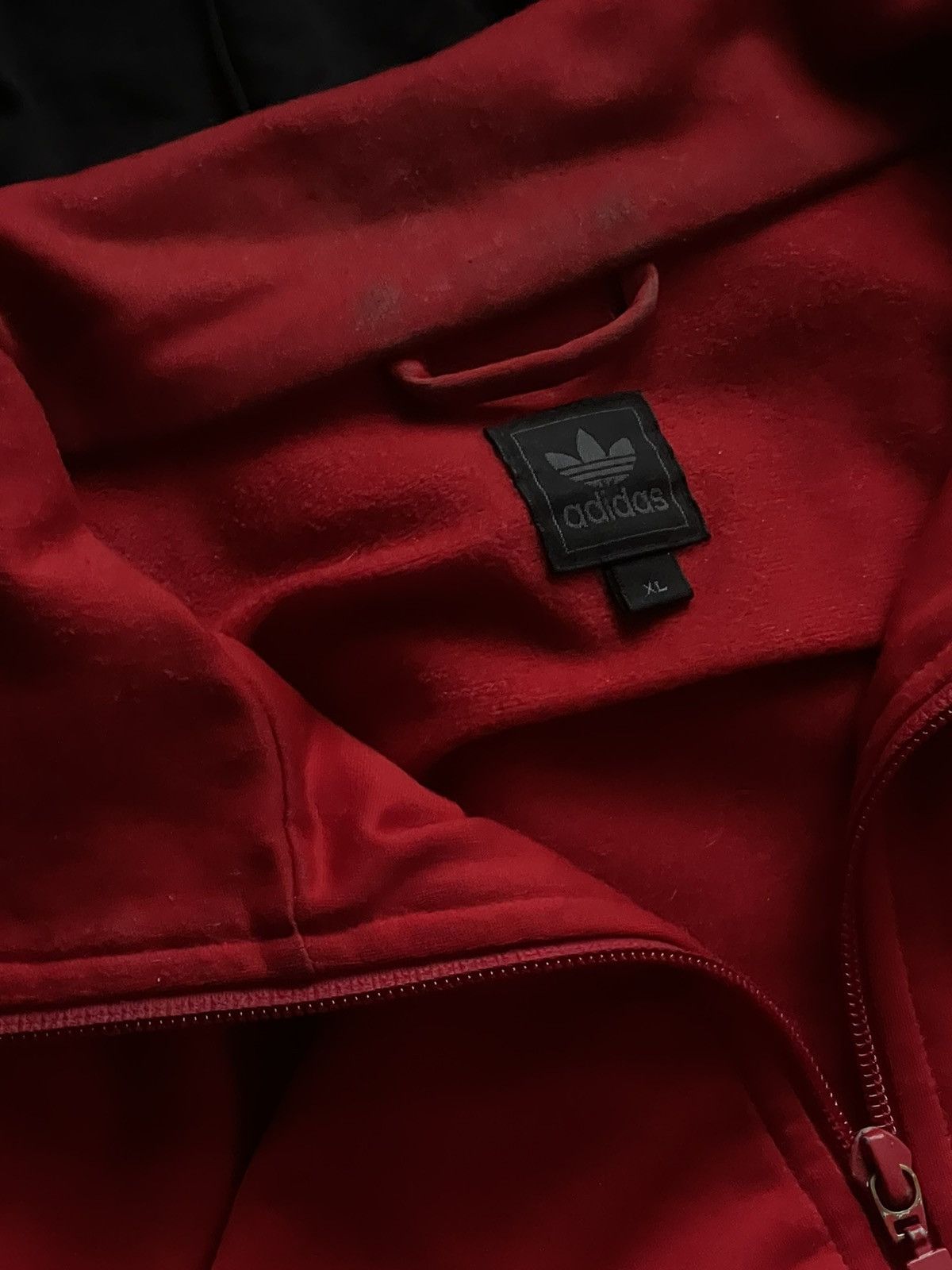 Adidas × Vintage Adidas crazy rare red zip-up Size US XL / EU 56 / 4 - 3 Thumbnail