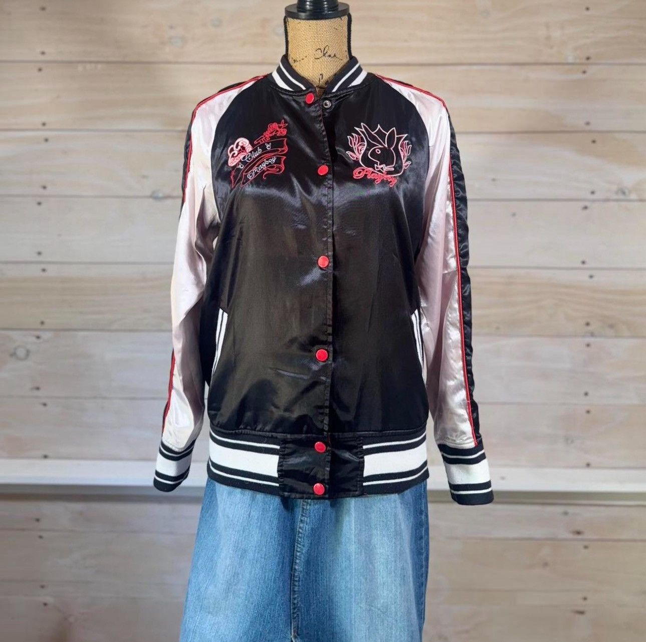 Playboy Vintage Playboy Y2K Club Playboy Reversible bomber jacket Size US S / EU 44-46 / 1 - 2 Thumbnail