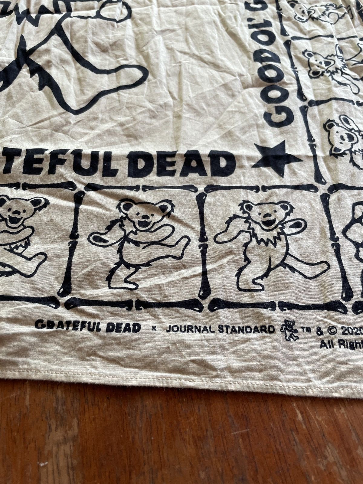 Grateful Dead × Japanese Brand × Journal Standard Grateful Dead band X Journal Standard Japan Big Logo 20”X20” Size ONE SIZE - 5 Thumbnail