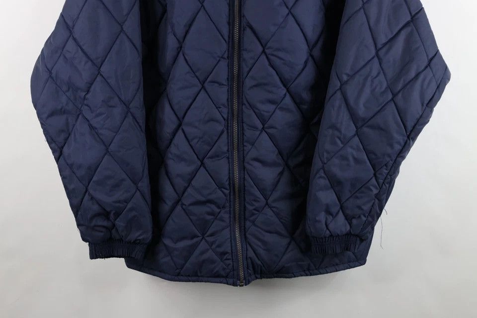 Adidas Vintage 90s Adidas Reversible Quilted Puffer Jacket Blue Size US L / EU 52-54 / 3 - 14 Thumbnail