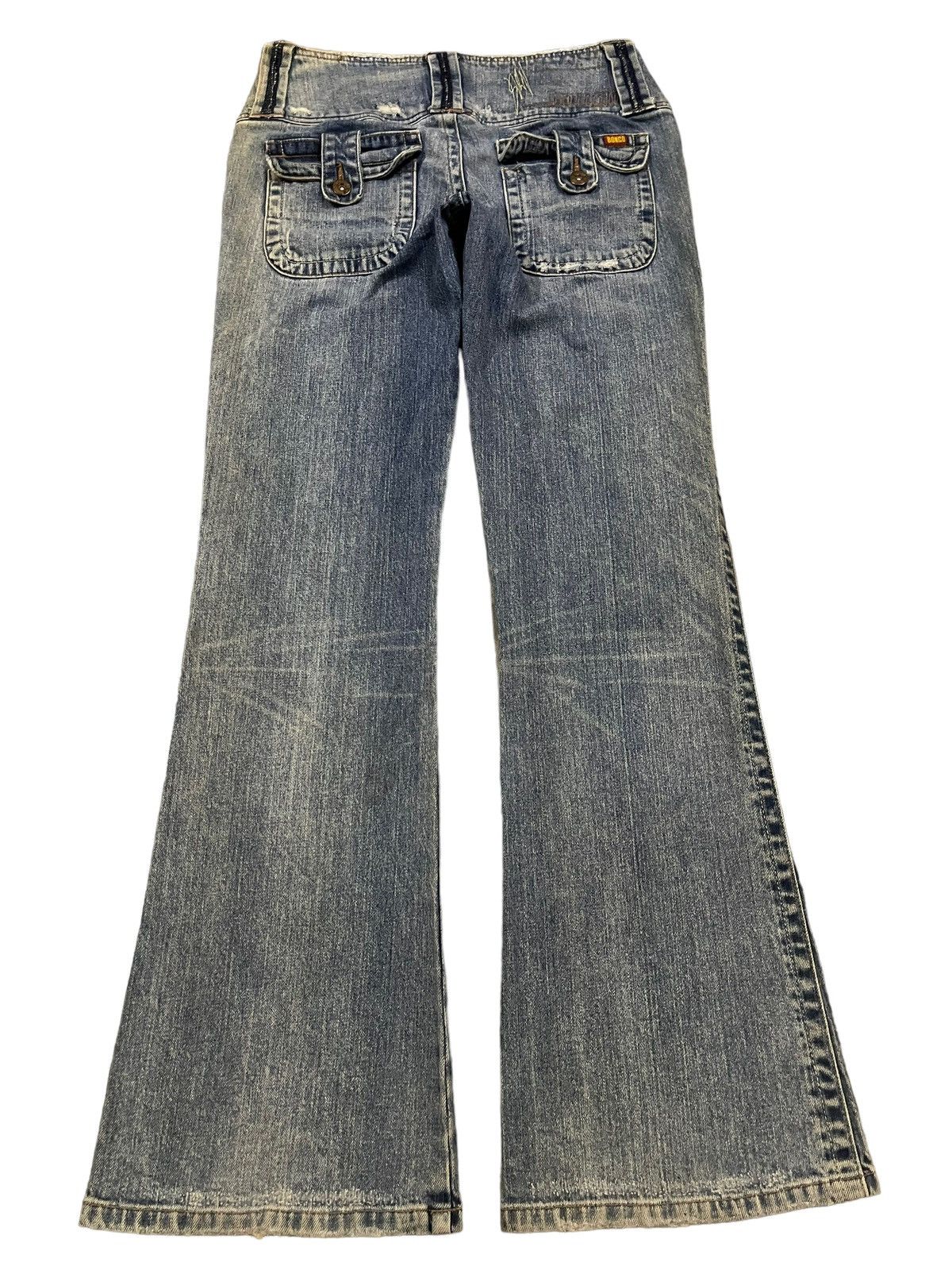 Hysteric Glamour Vintage Japanese Brand Faded Wash Style Flare Jeans Size 28" / US 6 / IT 42 - 2 Thumbnail