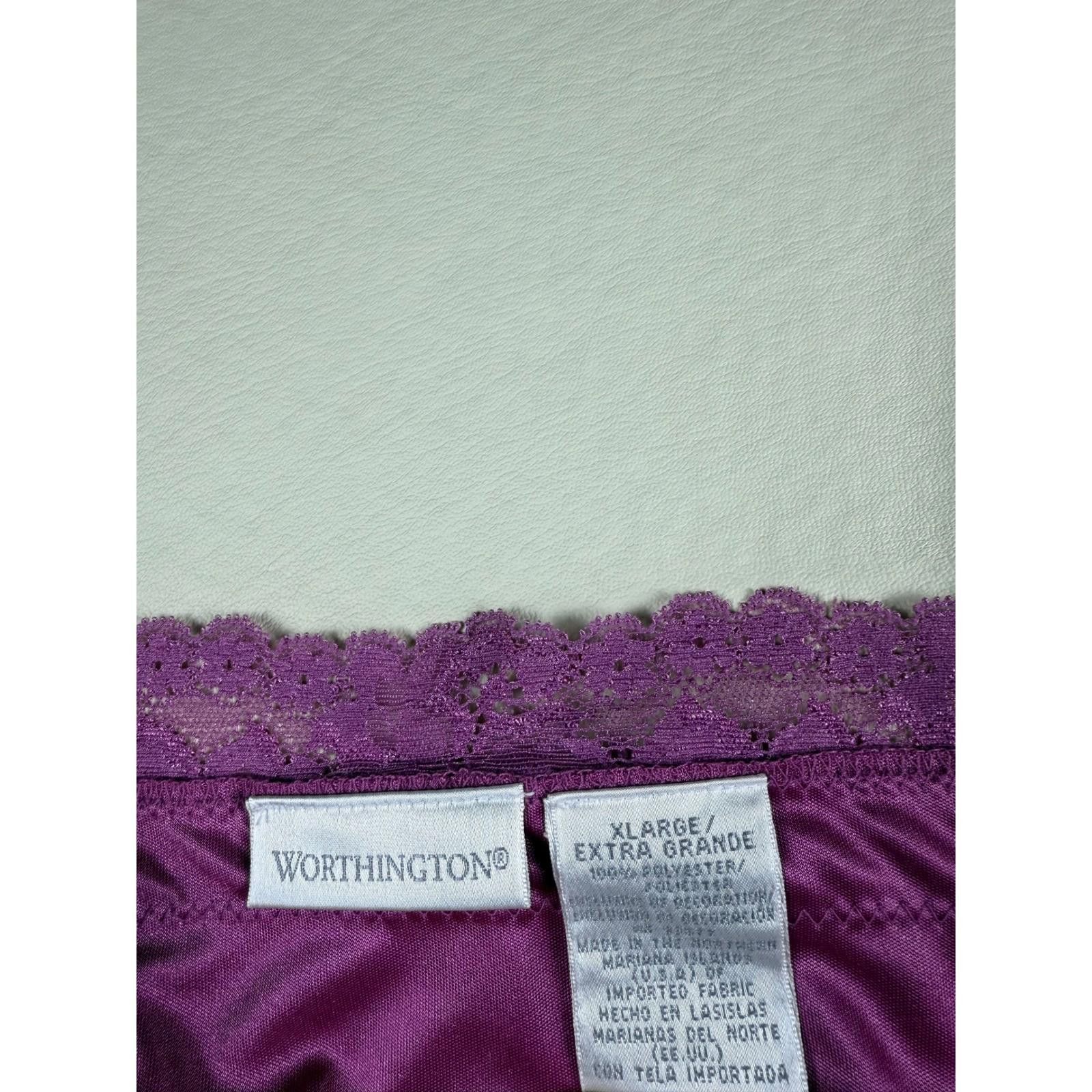 Worthington Worthington Purple Satin Lace Trim Camisole Top XL Y2K Fairy Size ONE SIZE - 5 Thumbnail