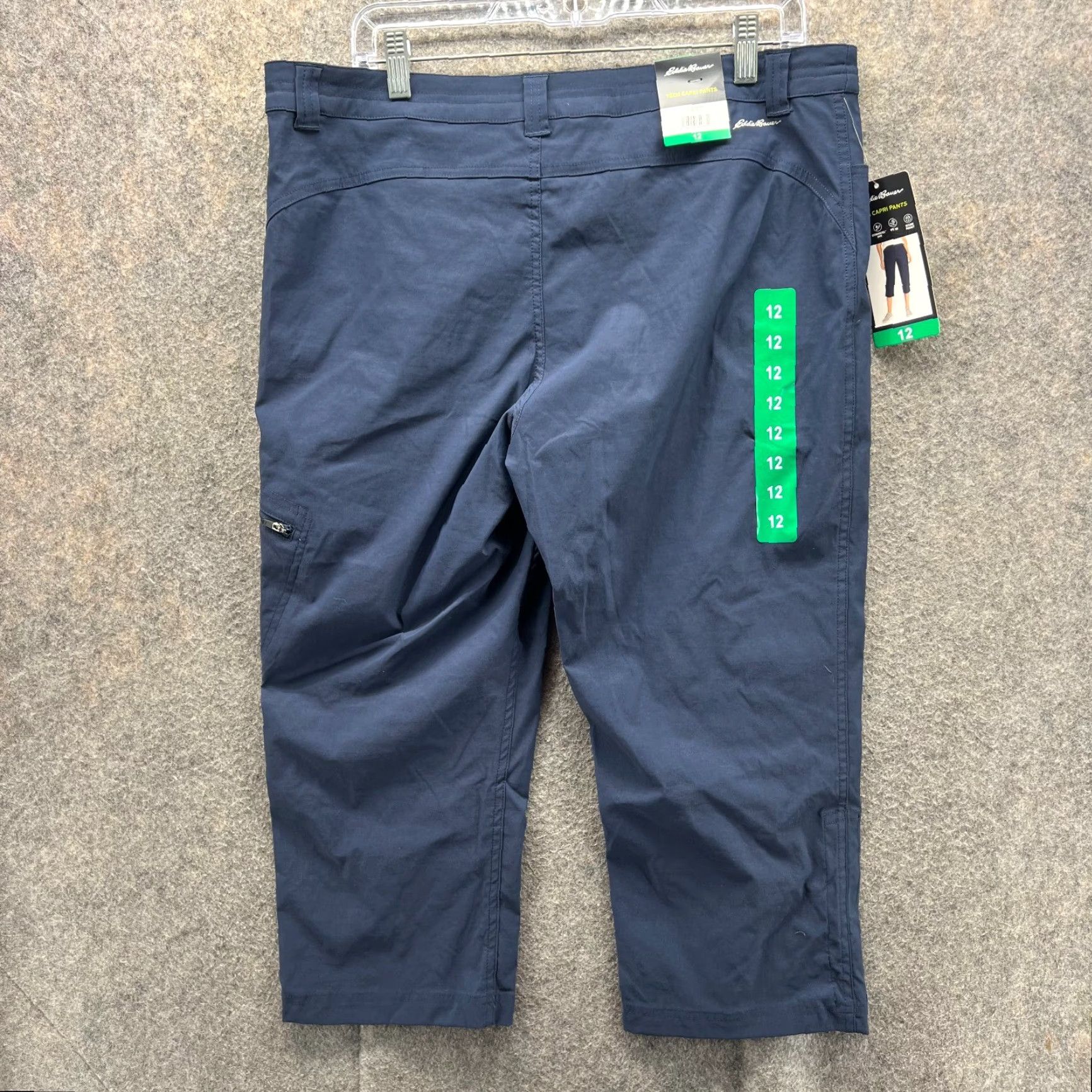 Eddie Bauer VINTAGE Eddie Bauer Pants Women 12 Blue Navy Chino Flat Front Tech Capri Casual Size 34" / US 12 / IT 48 - 2 Thumbnail