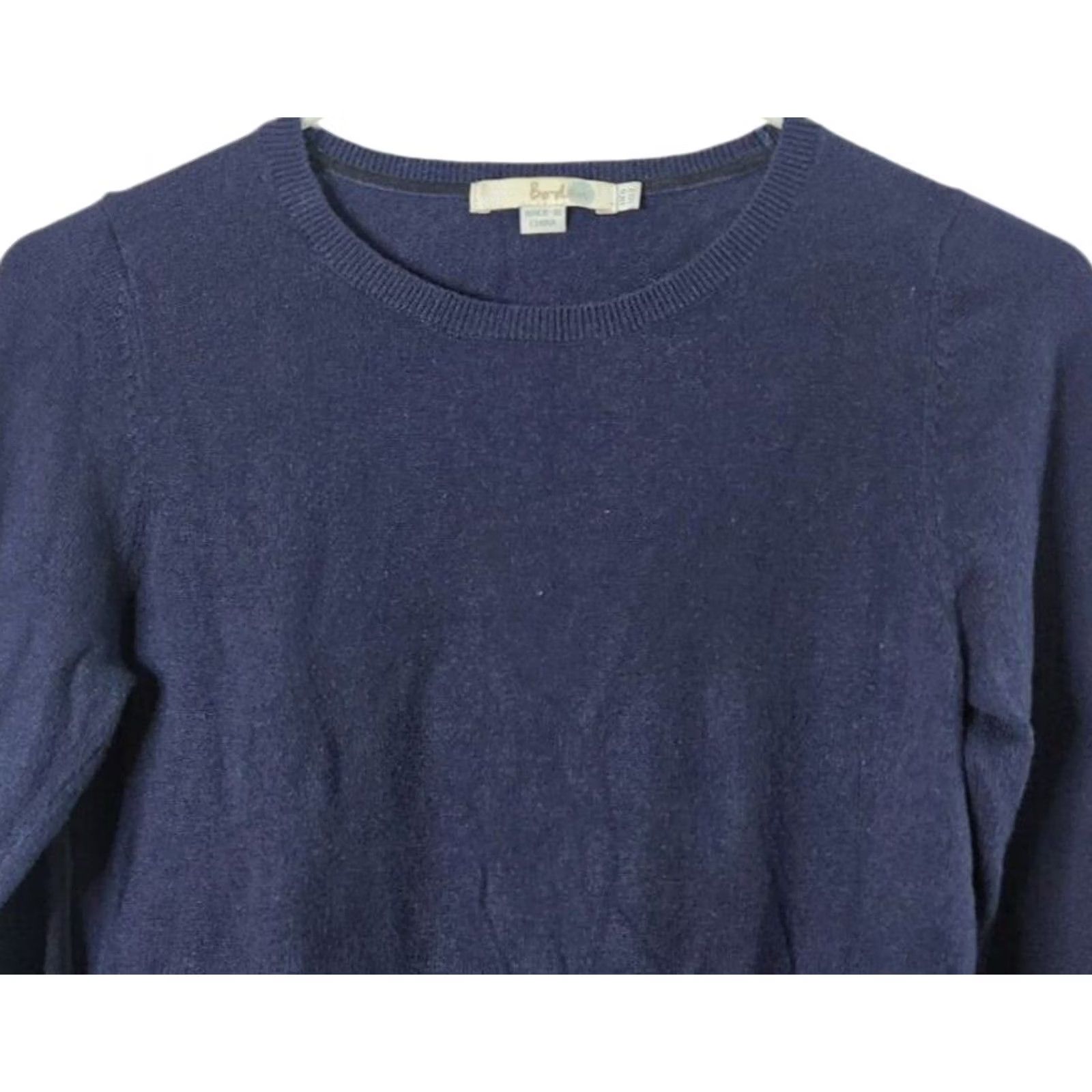 Boden Boden Womens Sweater Shirt Pullover Crewneck Navy Blue Size 2 Knit Cotton Wool Blend Size XS / US 0-2 / IT 36-38 - 3 Thumbnail