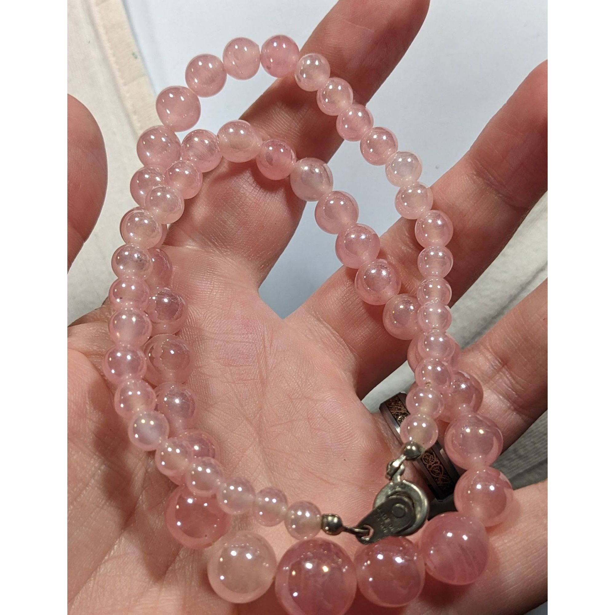 Other Vintage Coquette Japanese Pink Rose Quartz Super Polished Be Size ONE SIZE - 3 Thumbnail